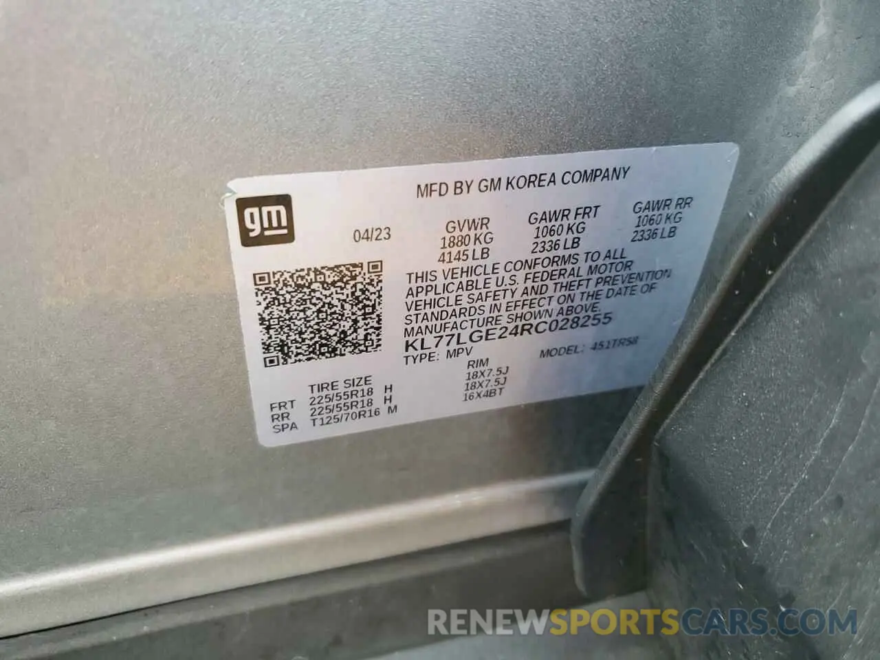 12 Photograph of a damaged car KL77LGE24RC028255 CHEVROLET TRAX 1RS 2024