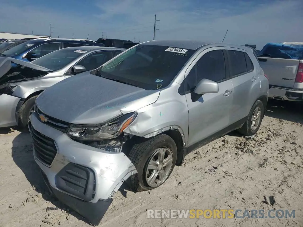 1 Photograph of a damaged car 3GNCJKSBXKL217752 CHEVROLET TRAX 2019