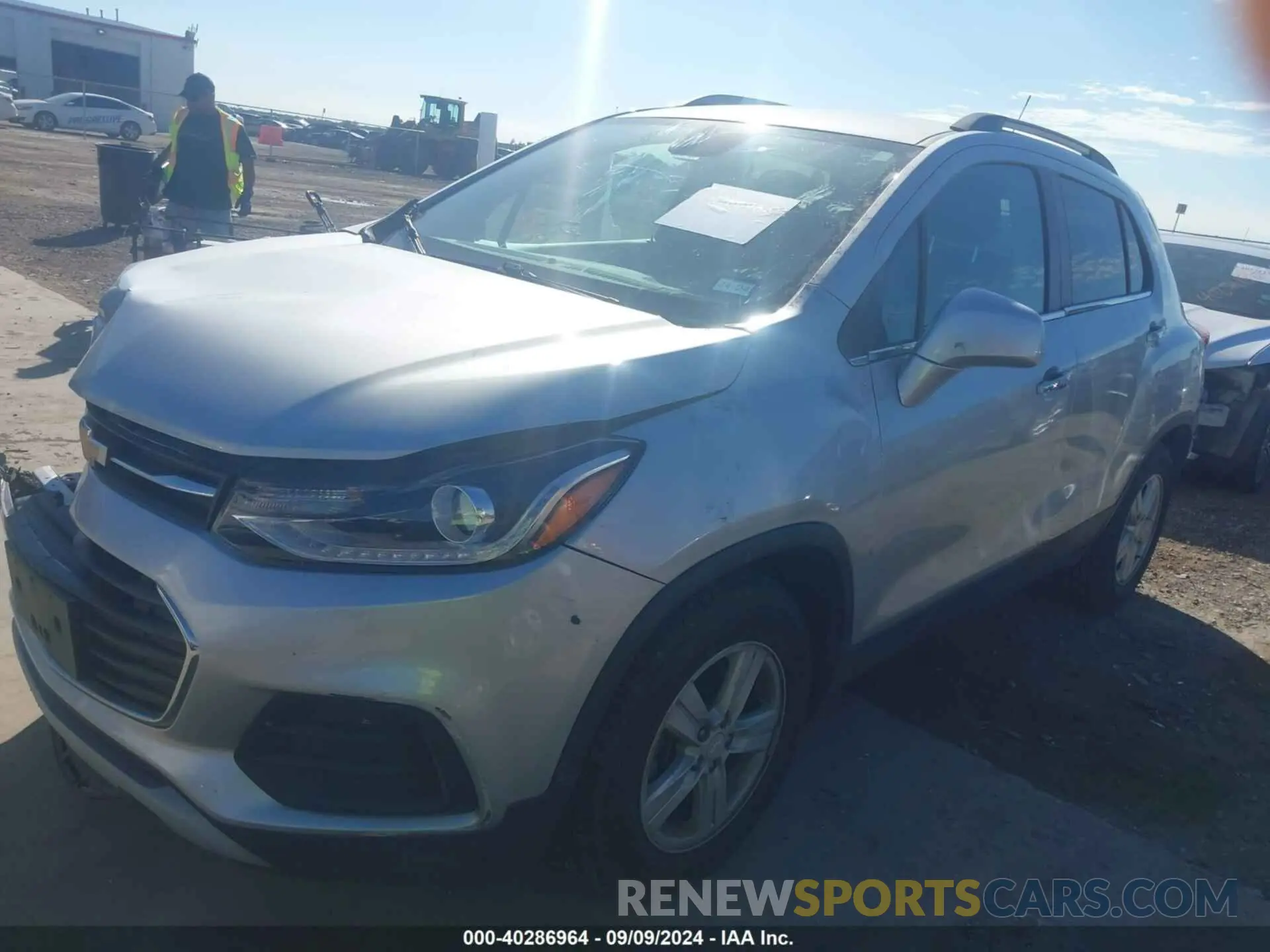 2 Photograph of a damaged car 3GNCJLSB1KL403766 CHEVROLET TRAX 2019