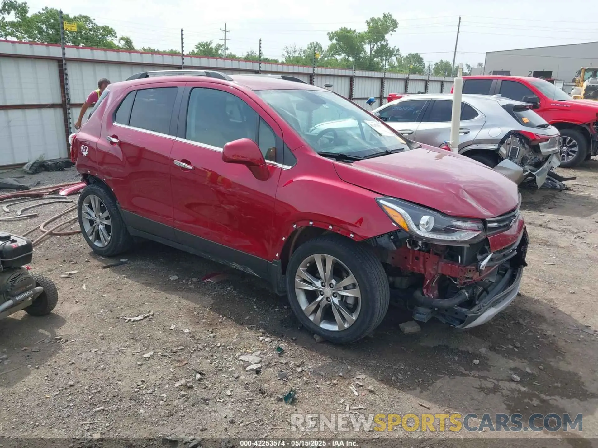 1 Photograph of a damaged car 3GNCJLSB2KL288059 CHEVROLET TRAX 2019