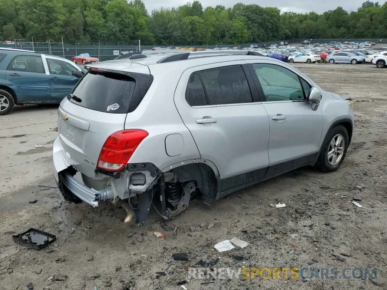 3 Photograph of a damaged car 3GNCJLSB3KL280326 CHEVROLET TRAX 2019