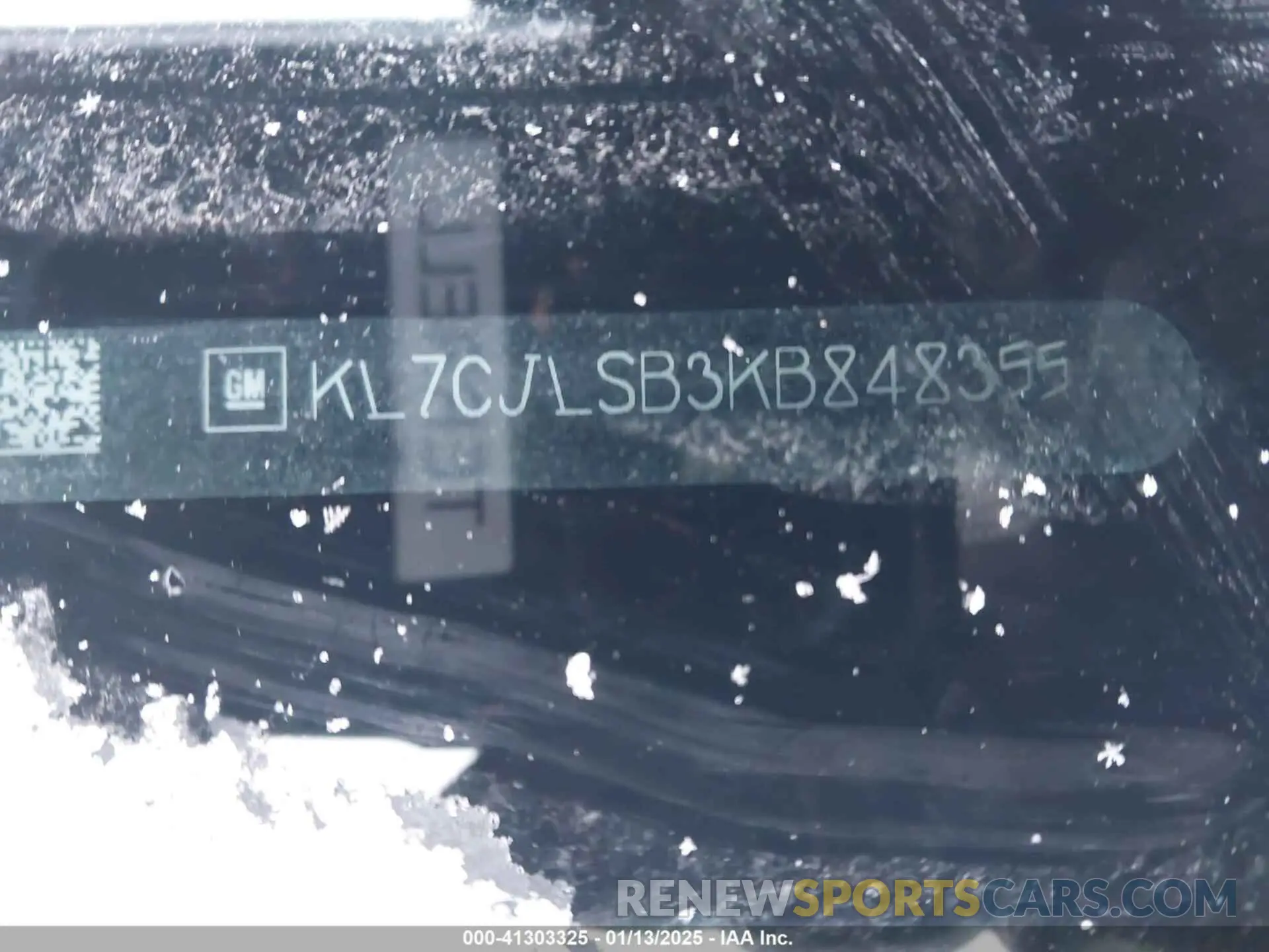 9 Photograph of a damaged car KL7CJLSB3KB848355 CHEVROLET TRAX 2019