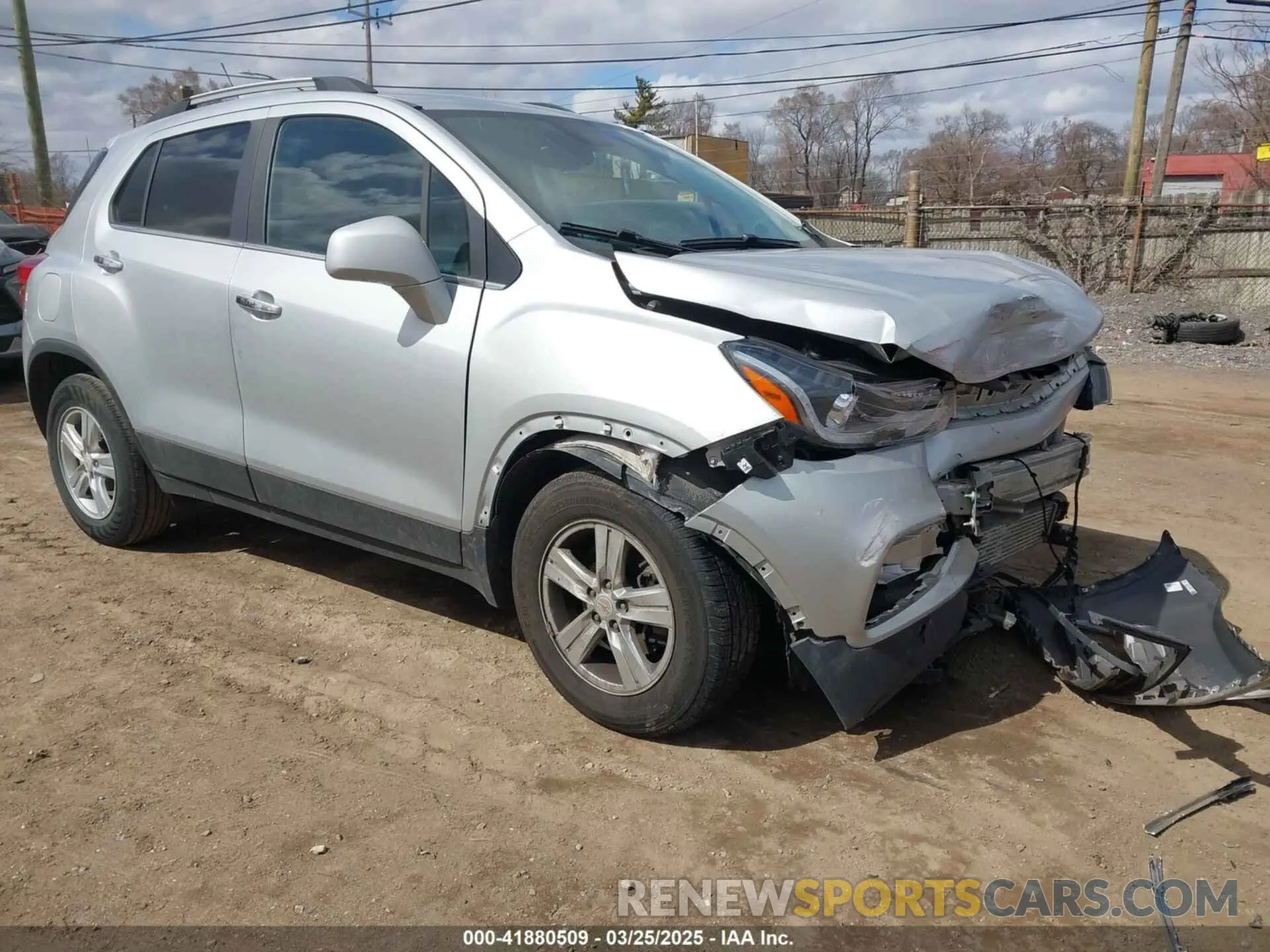 1 Photograph of a damaged car KL7CJLSB5KB833078 CHEVROLET TRAX 2019
