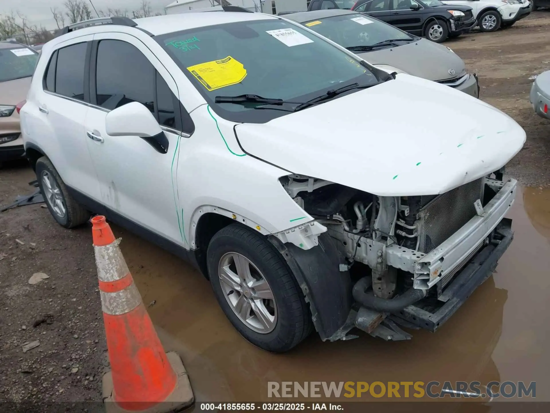 1 Photograph of a damaged car KL7CJLSB6KB913781 CHEVROLET TRAX 2019