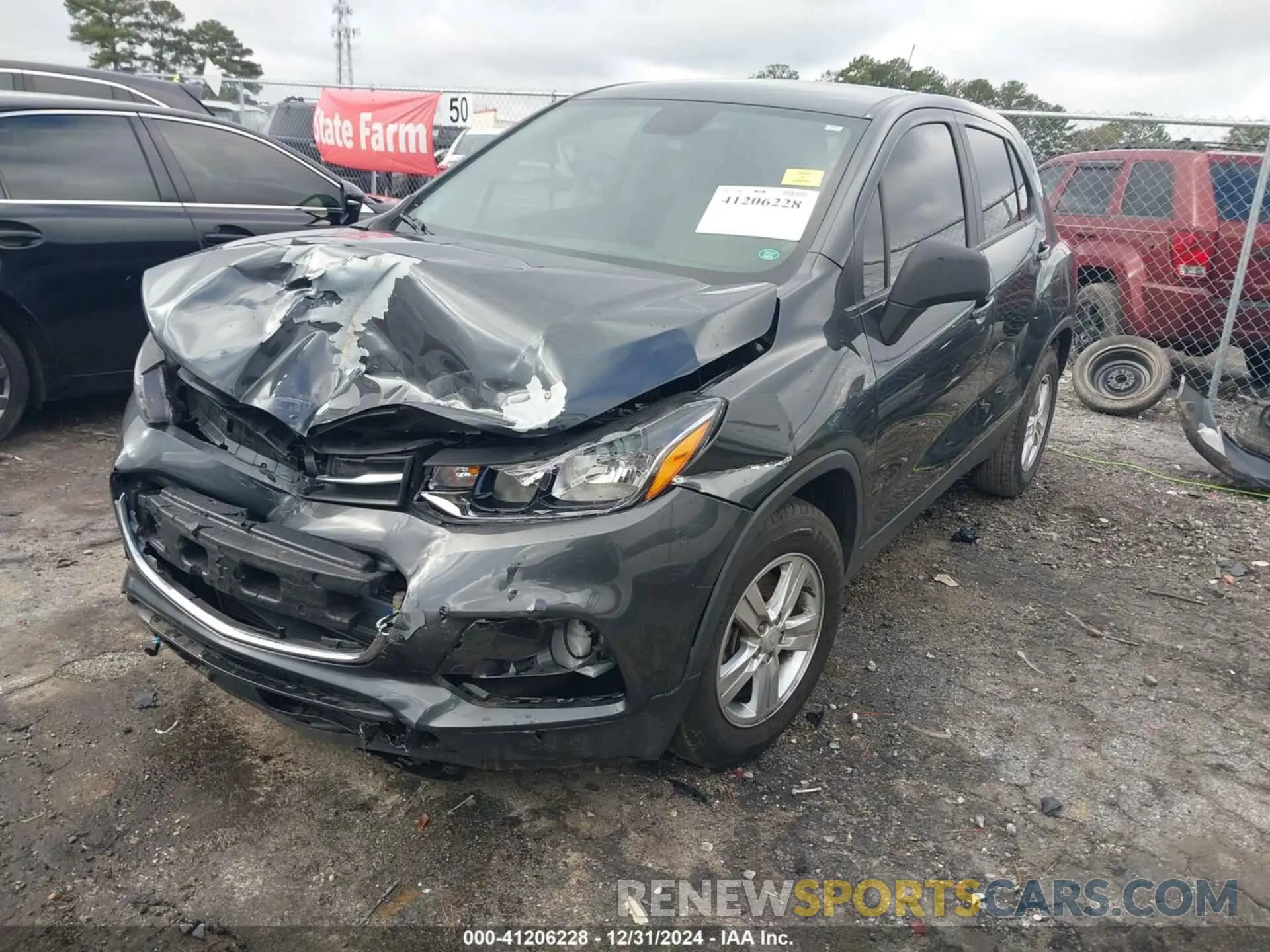 2 Photograph of a damaged car 3GNCJKSB3LL185308 CHEVROLET TRAX 2020