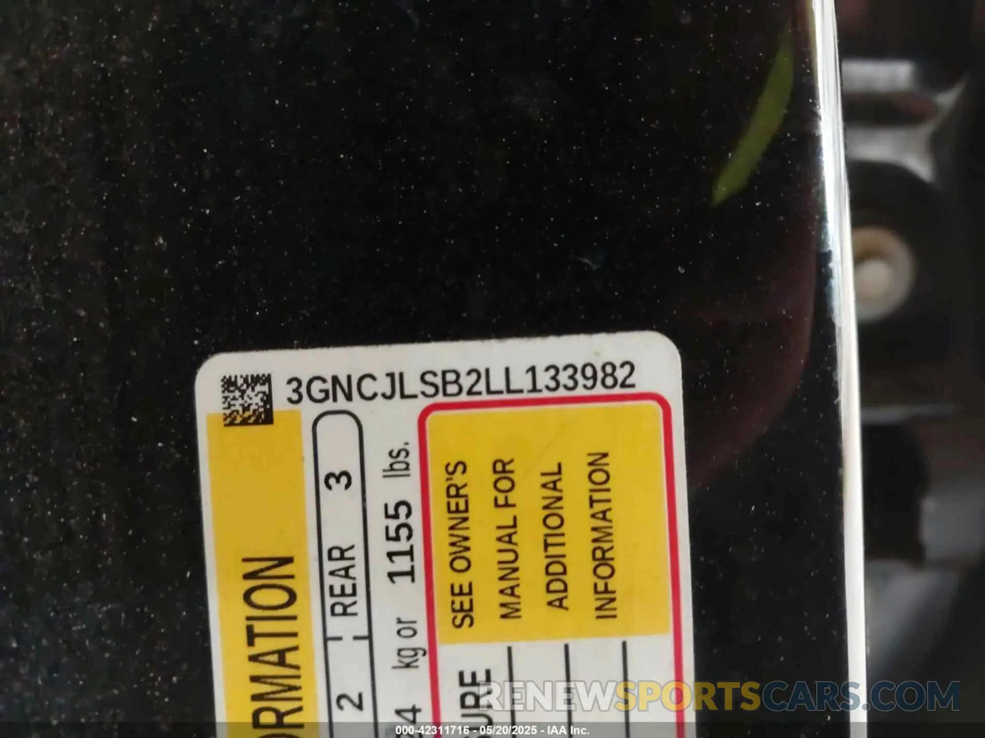 9 Photograph of a damaged car 3GNCJLSB2LL133982 CHEVROLET TRAX 2020