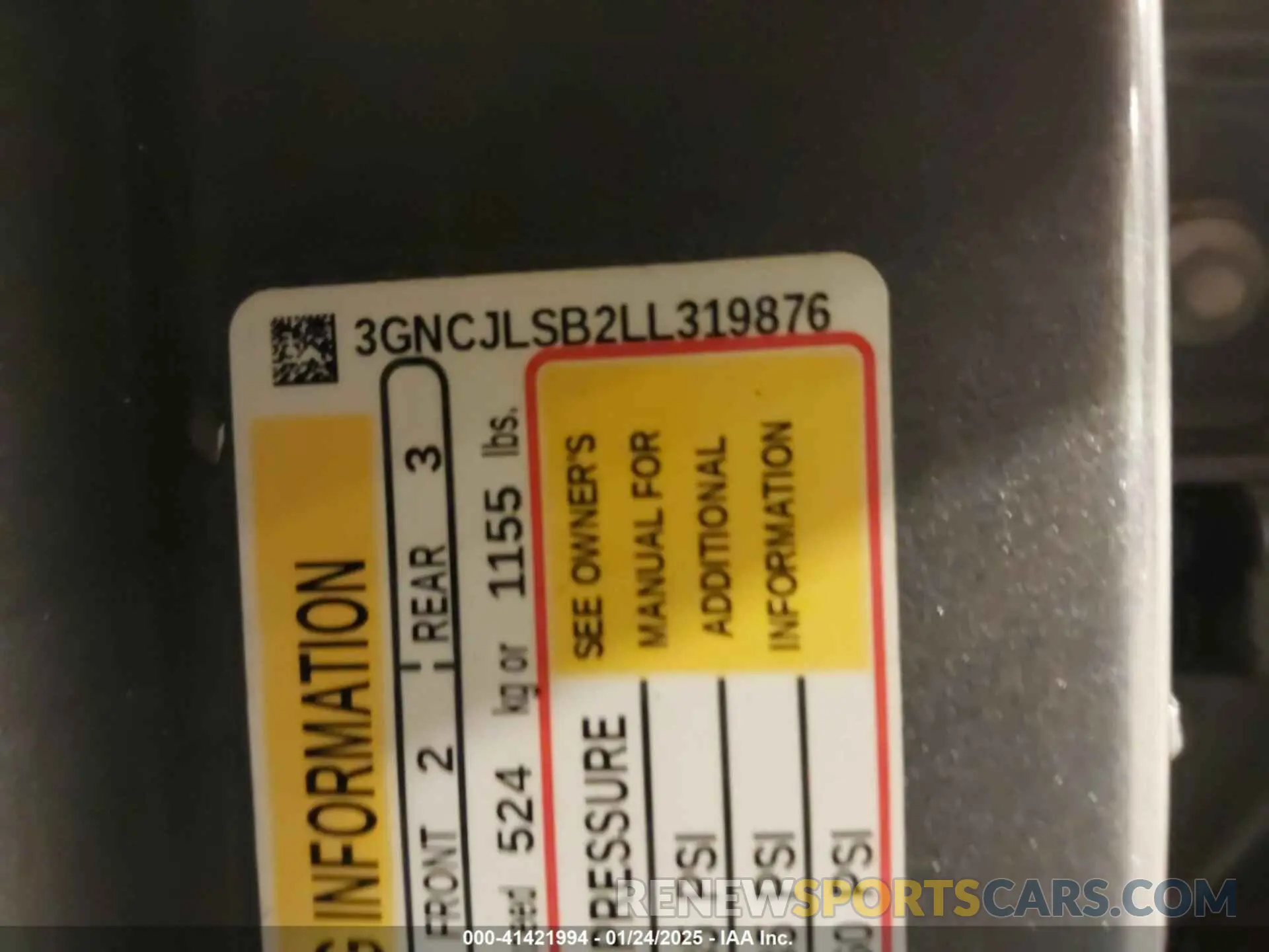 9 Photograph of a damaged car 3GNCJLSB2LL319876 CHEVROLET TRAX 2020