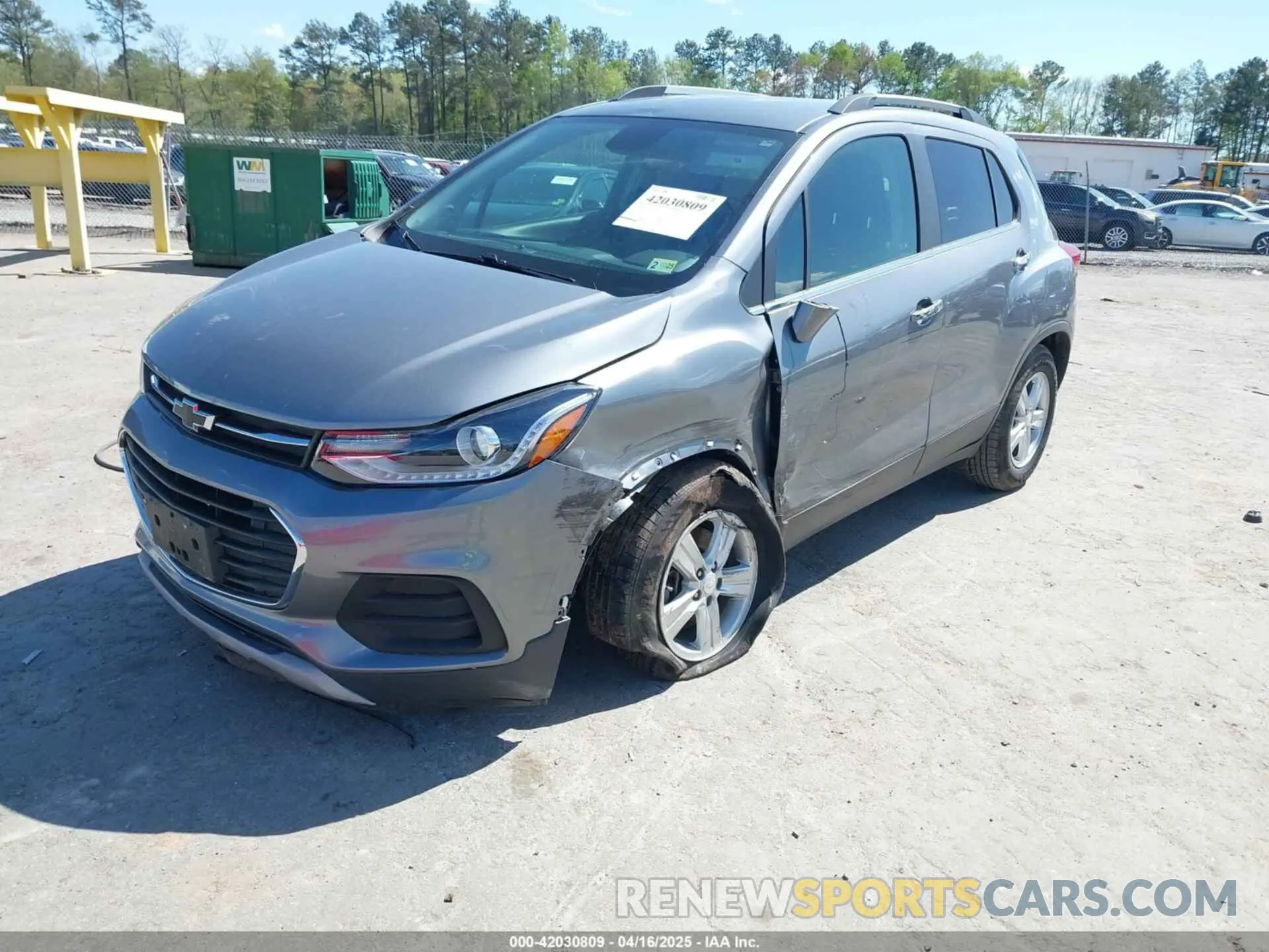 2 Photograph of a damaged car 3GNCJLSBXLL322296 CHEVROLET TRAX 2020