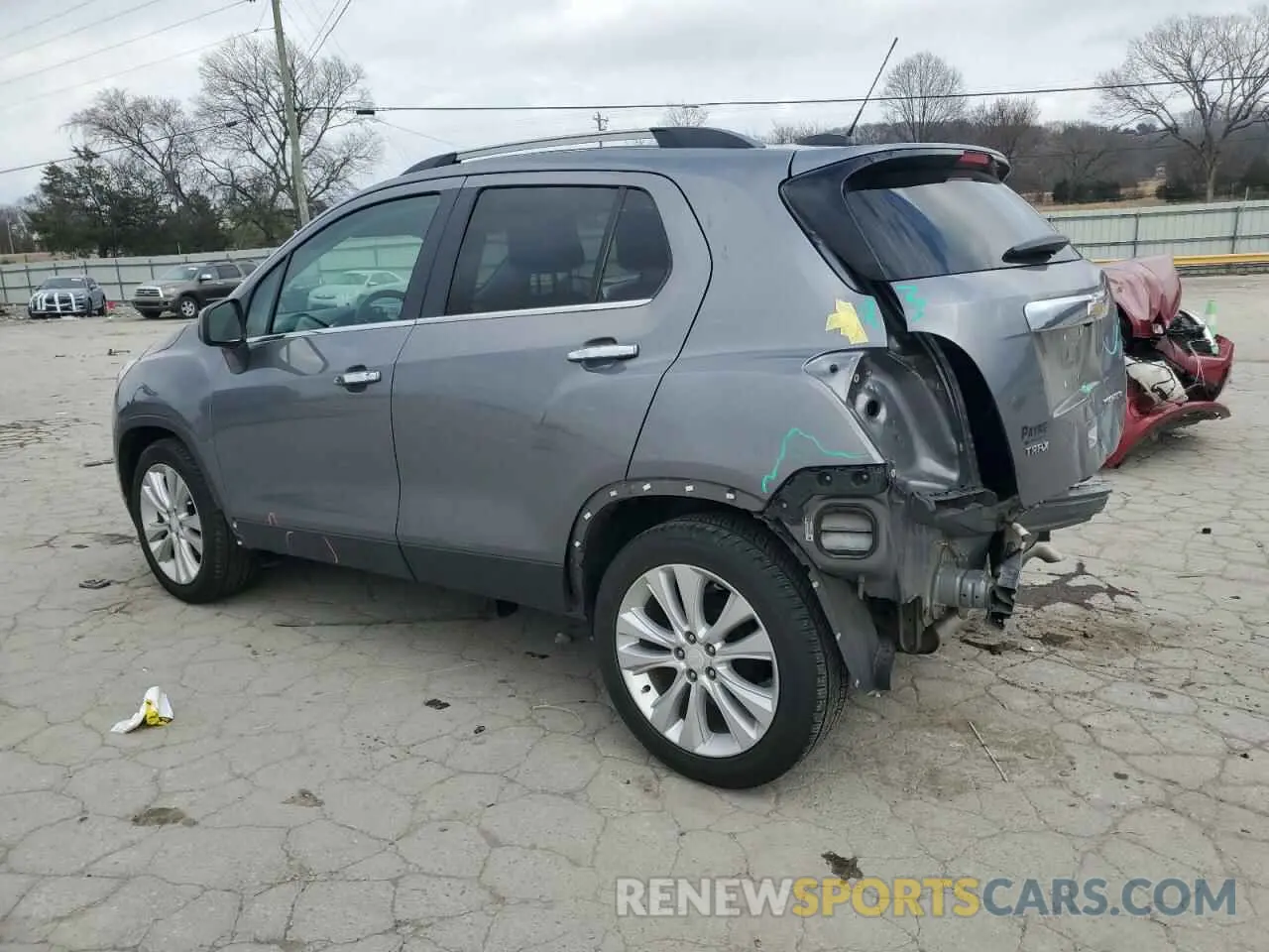 2 Photograph of a damaged car 3GNCJMSB3LL335977 CHEVROLET TRAX 2020