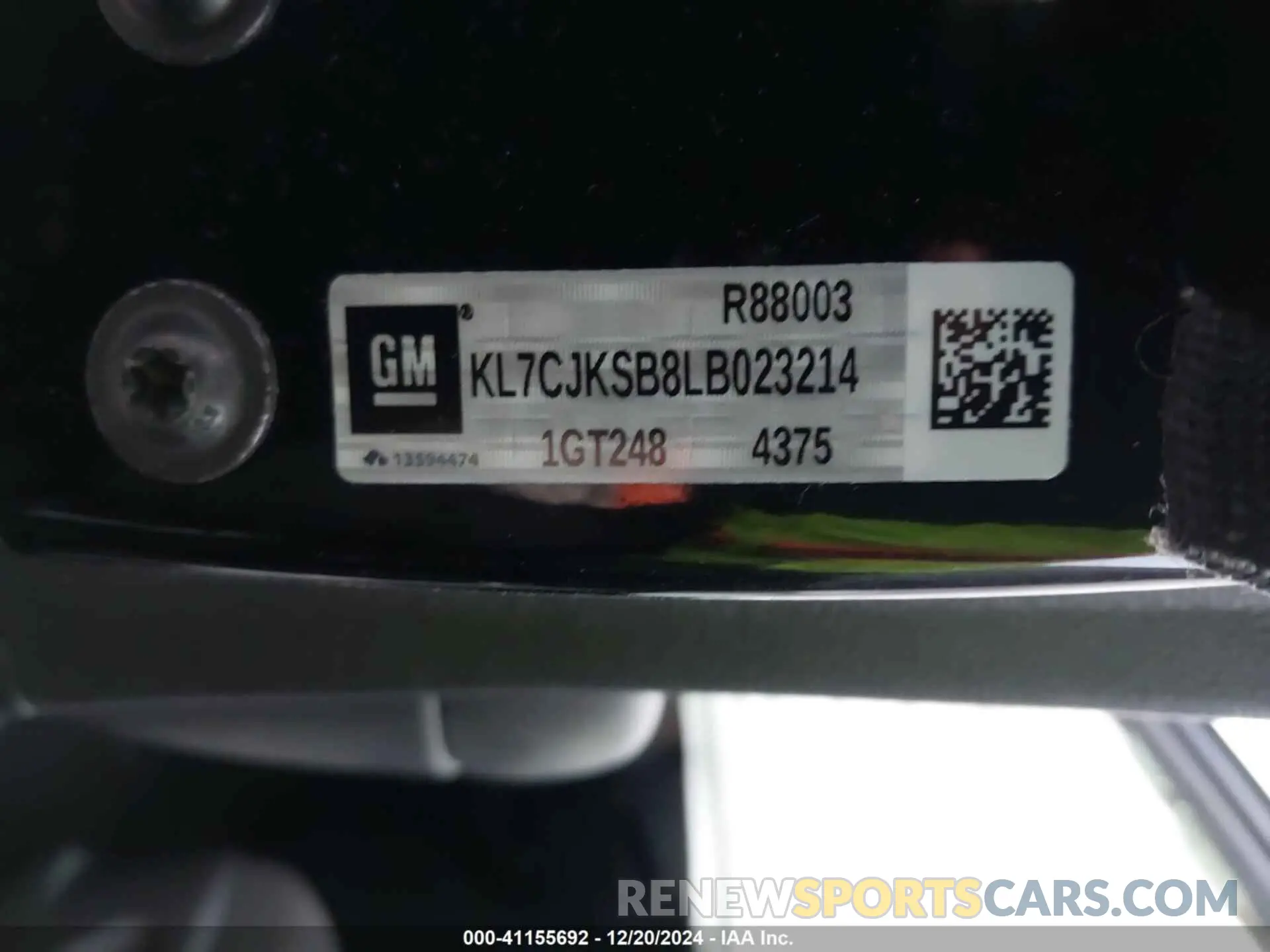 9 Photograph of a damaged car KL7CJKSB8LB023214 CHEVROLET TRAX 2020