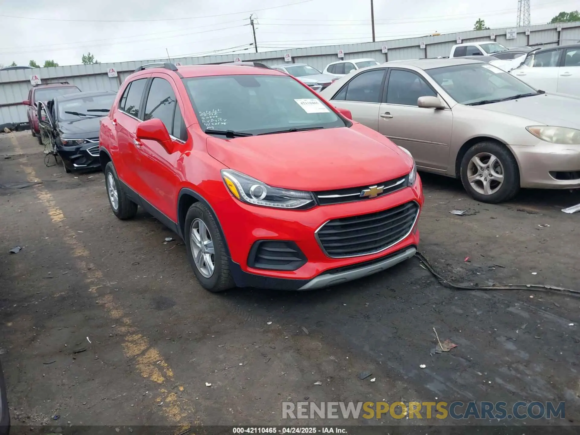 1 Photograph of a damaged car KL7CJLSB5LB343435 CHEVROLET TRAX 2020