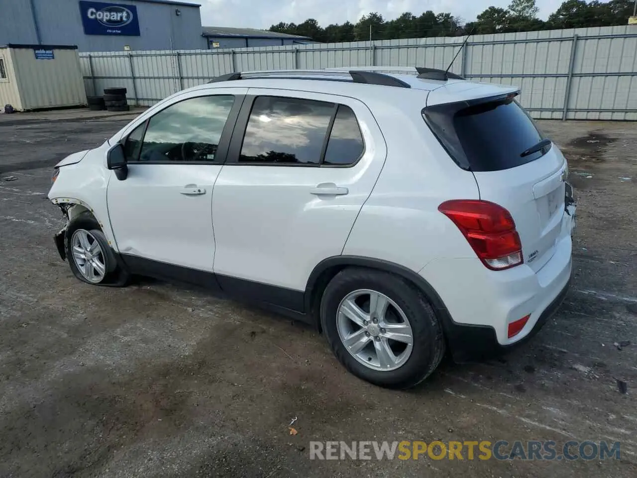 2 Photograph of a damaged car KL7CJLSB3MB314887 CHEVROLET TRAX 2021