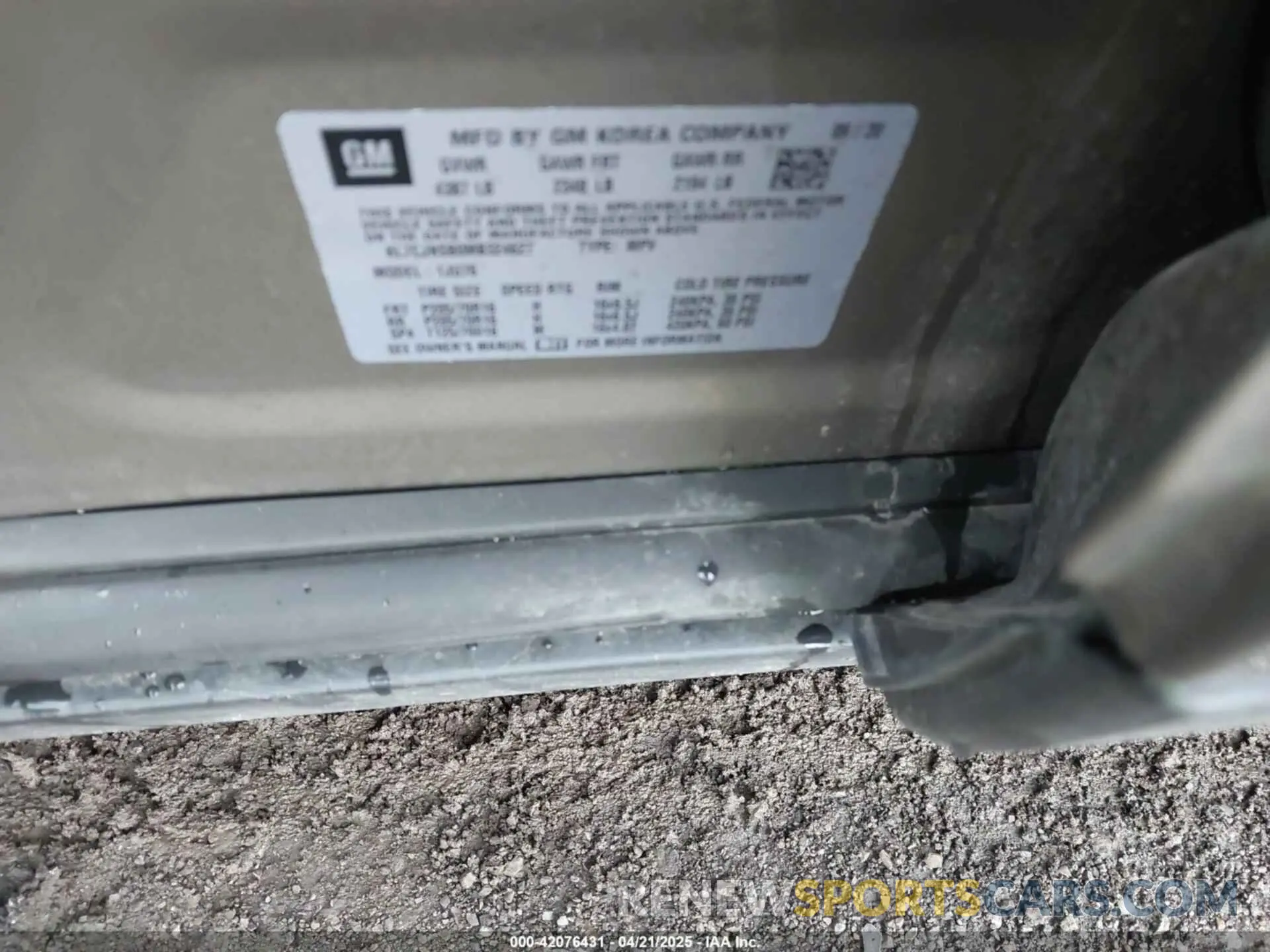 9 Photograph of a damaged car KL7CJNSB0MB324627 CHEVROLET TRAX 2021