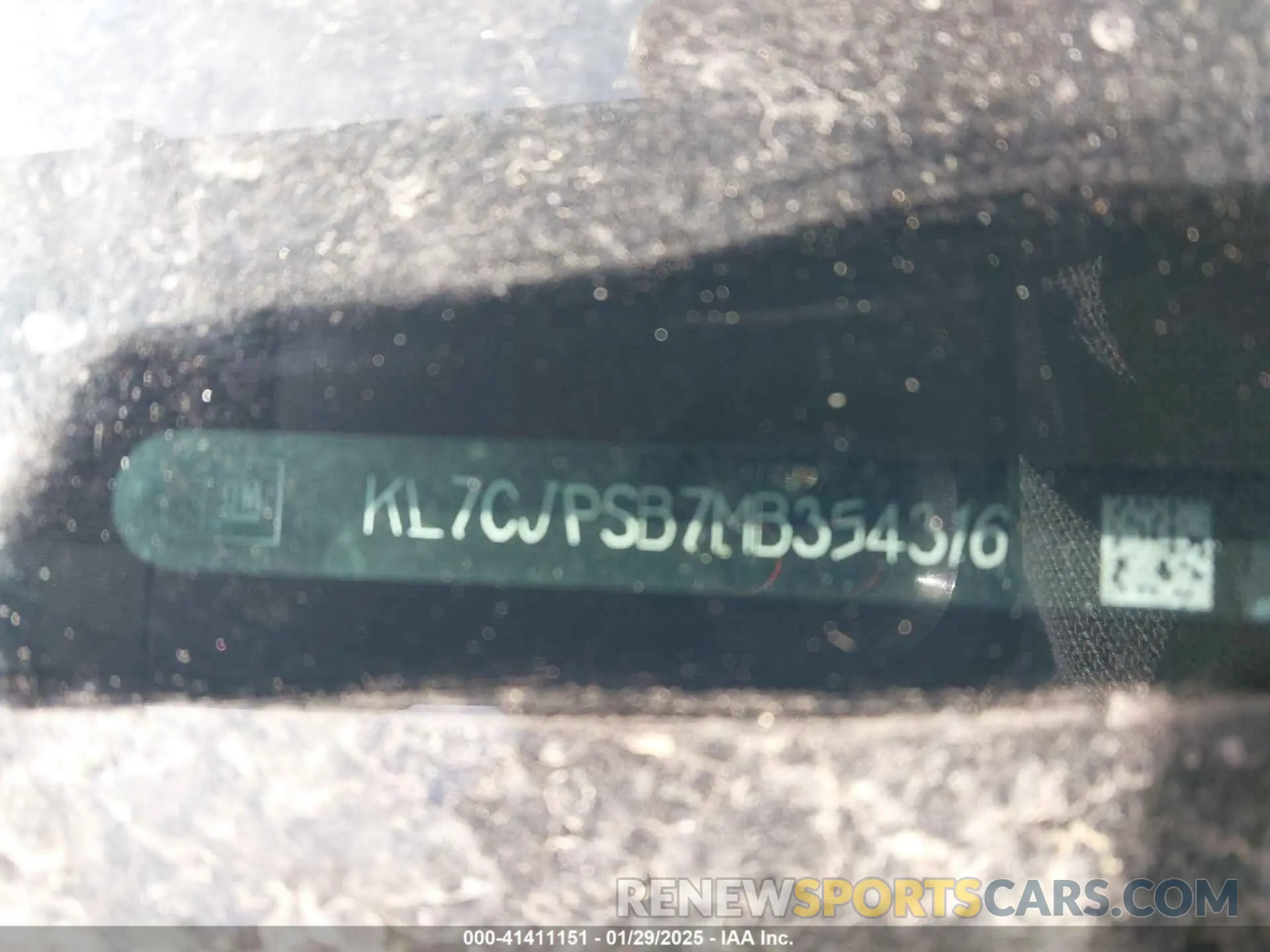 17 Photograph of a damaged car KL7CJPSB7MB354316 CHEVROLET TRAX 2021