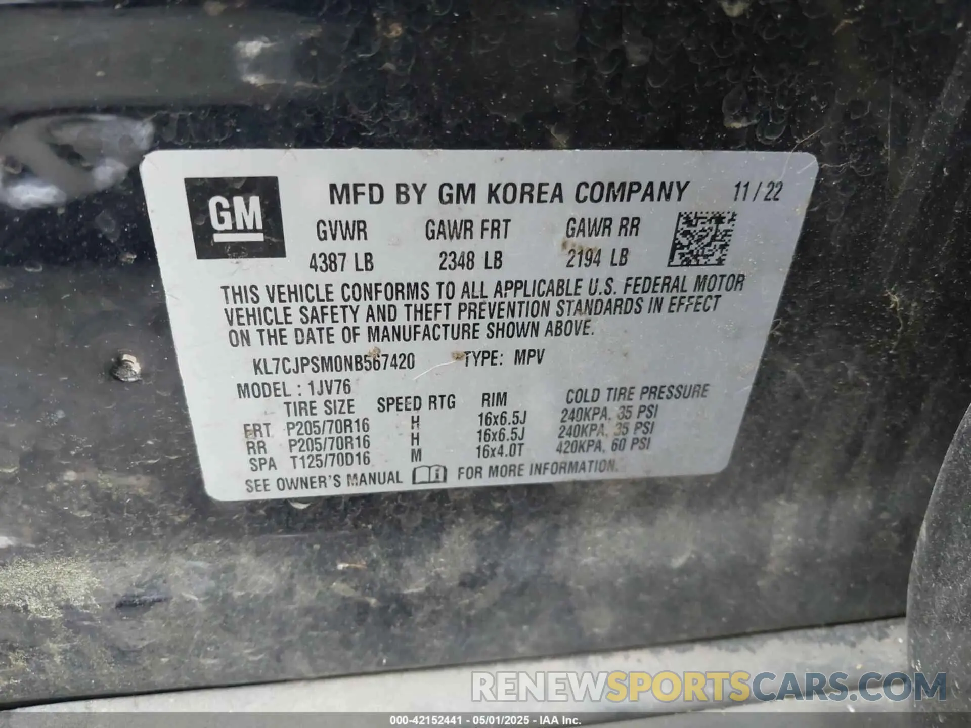 9 Photograph of a damaged car KL7CJPSM0NB567420 CHEVROLET TRAX 2022