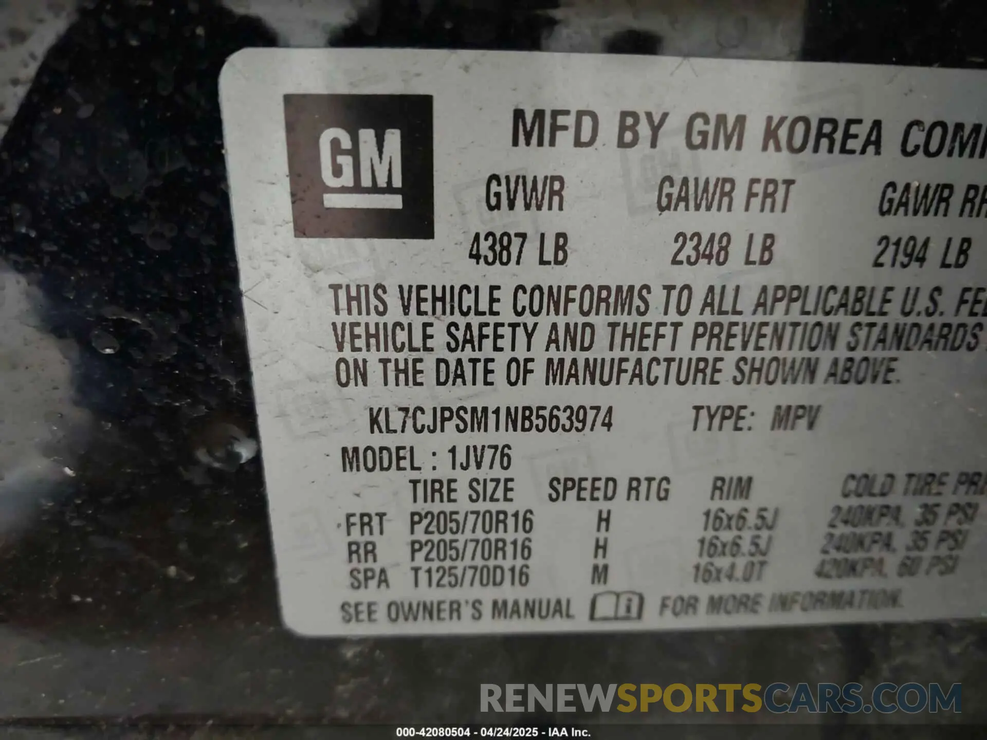 9 Photograph of a damaged car KL7CJPSM1NB563974 CHEVROLET TRAX 2022