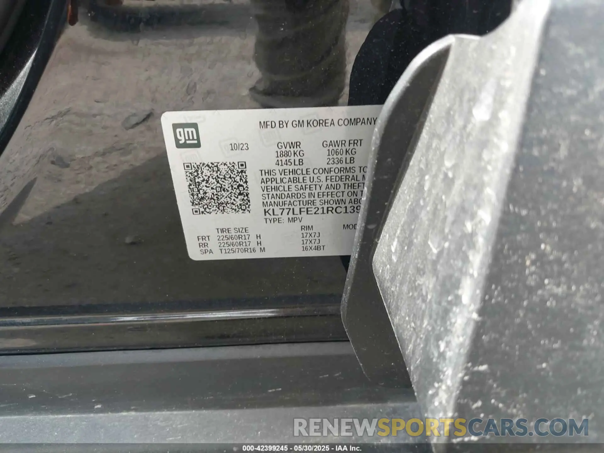 9 Photograph of a damaged car KL77LFE21RC139677 CHEVROLET TRAX 2024