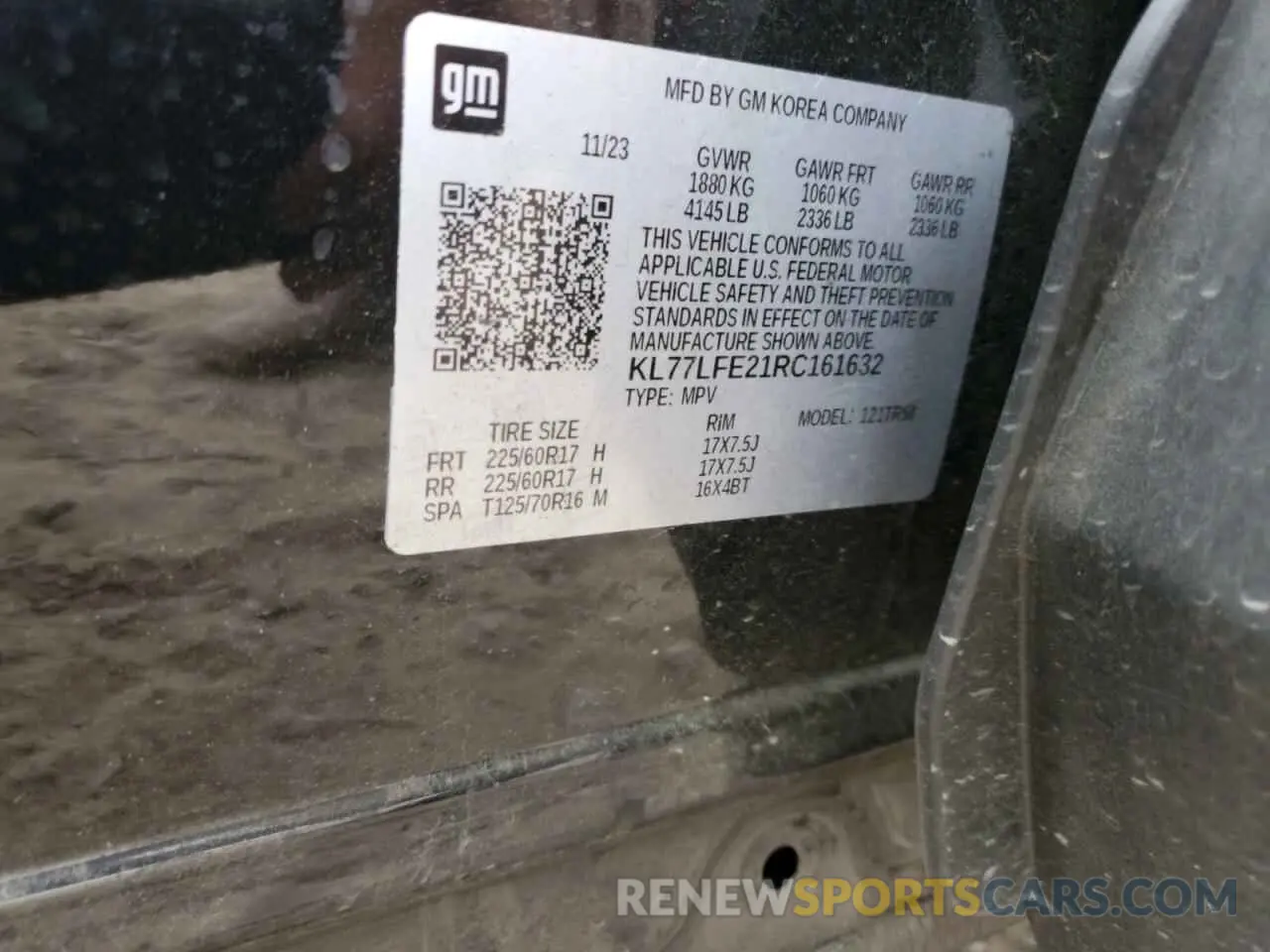 13 Photograph of a damaged car KL77LFE21RC161632 CHEVROLET TRAX 2024