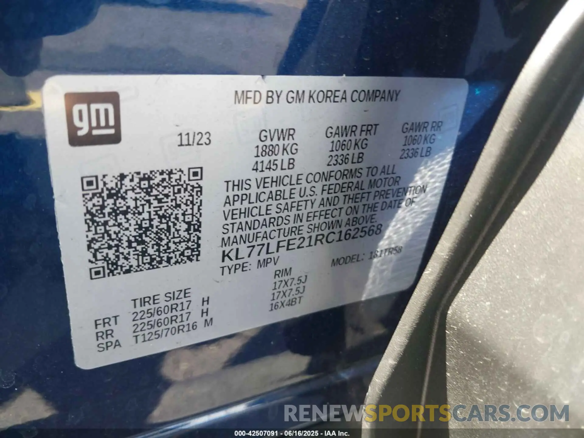 9 Photograph of a damaged car KL77LFE21RC162568 CHEVROLET TRAX 2024