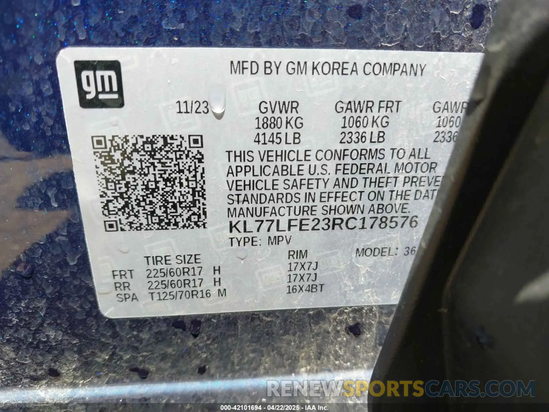 9 Photograph of a damaged car KL77LFE23RC178576 CHEVROLET TRAX 2024