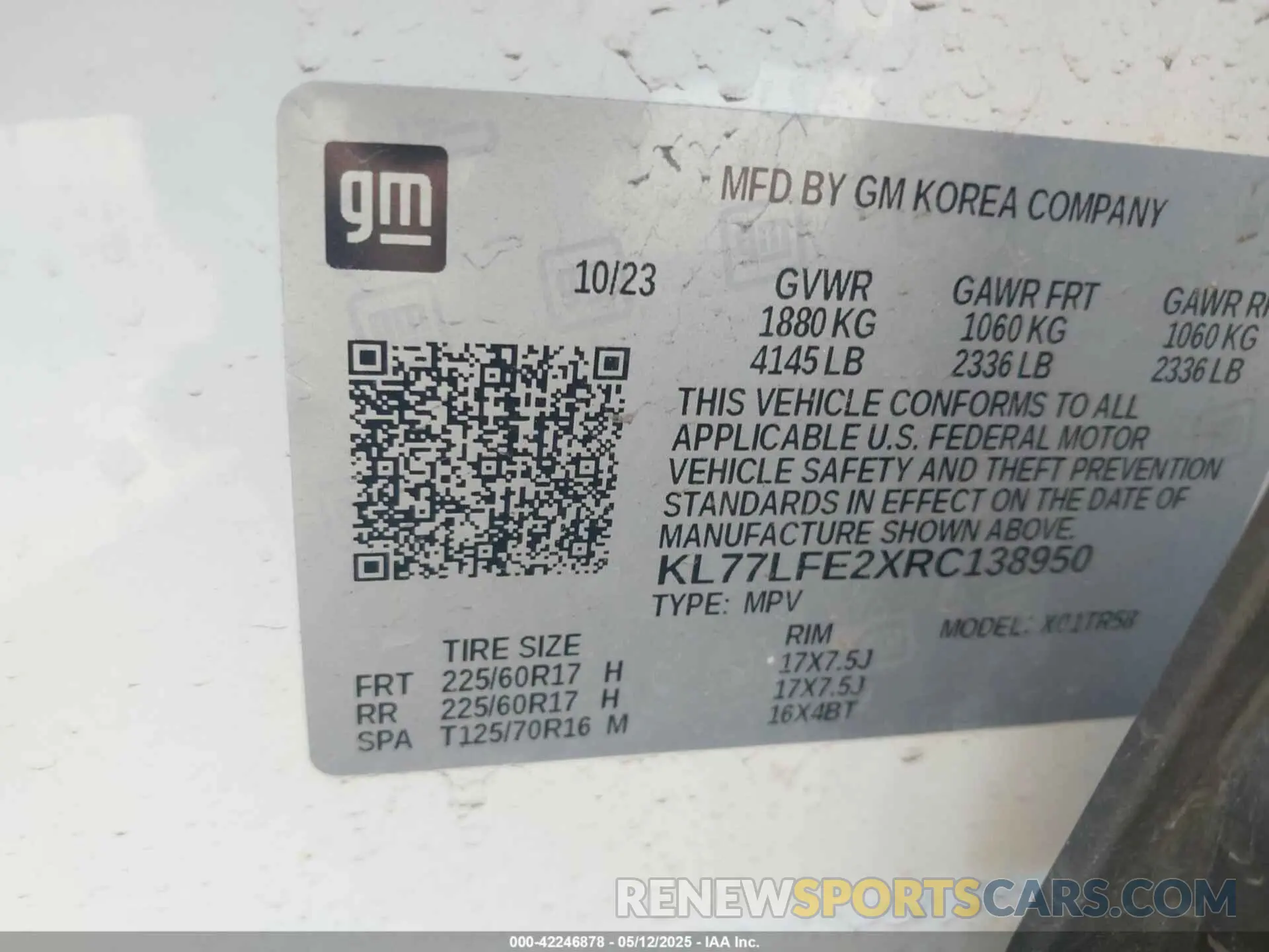 9 Photograph of a damaged car KL77LFE2XRC138950 CHEVROLET TRAX 2024