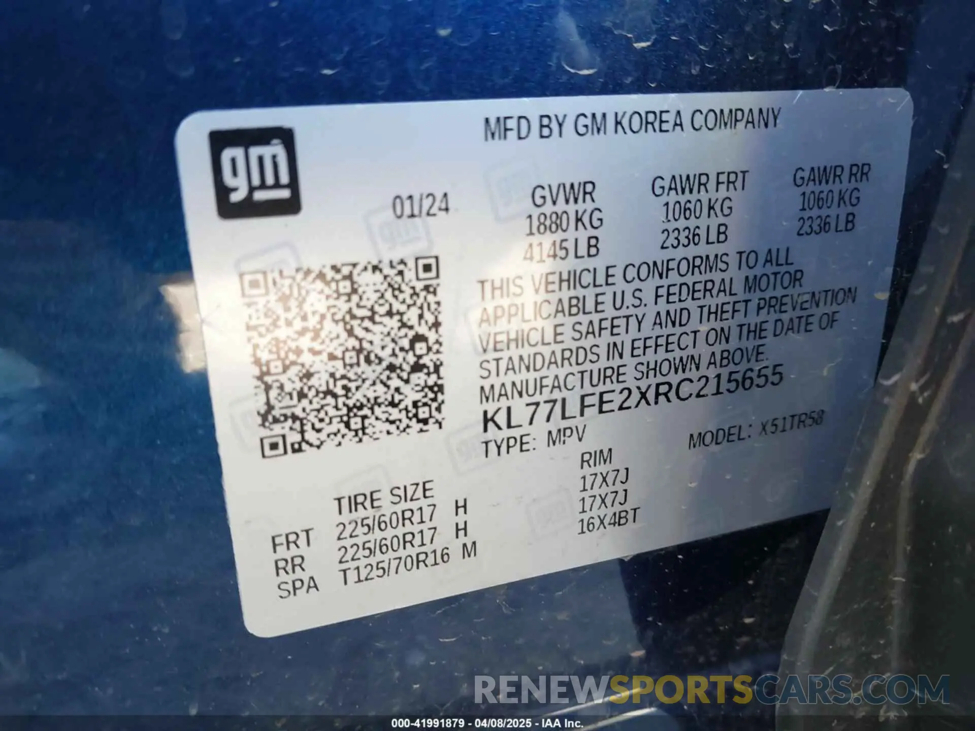 9 Photograph of a damaged car KL77LFE2XRC215655 CHEVROLET TRAX 2024