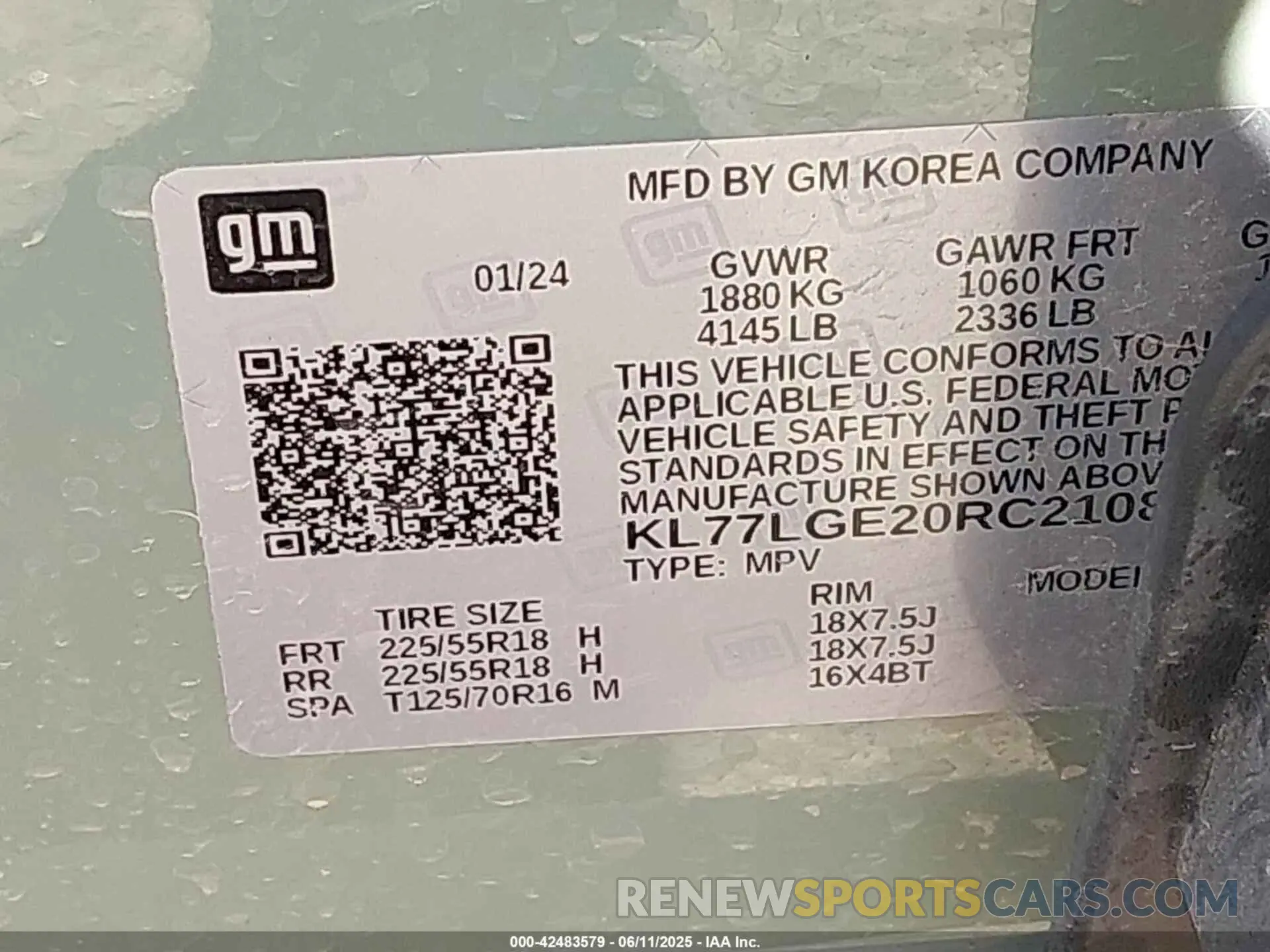 9 Photograph of a damaged car KL77LGE20RC210843 CHEVROLET TRAX 2024