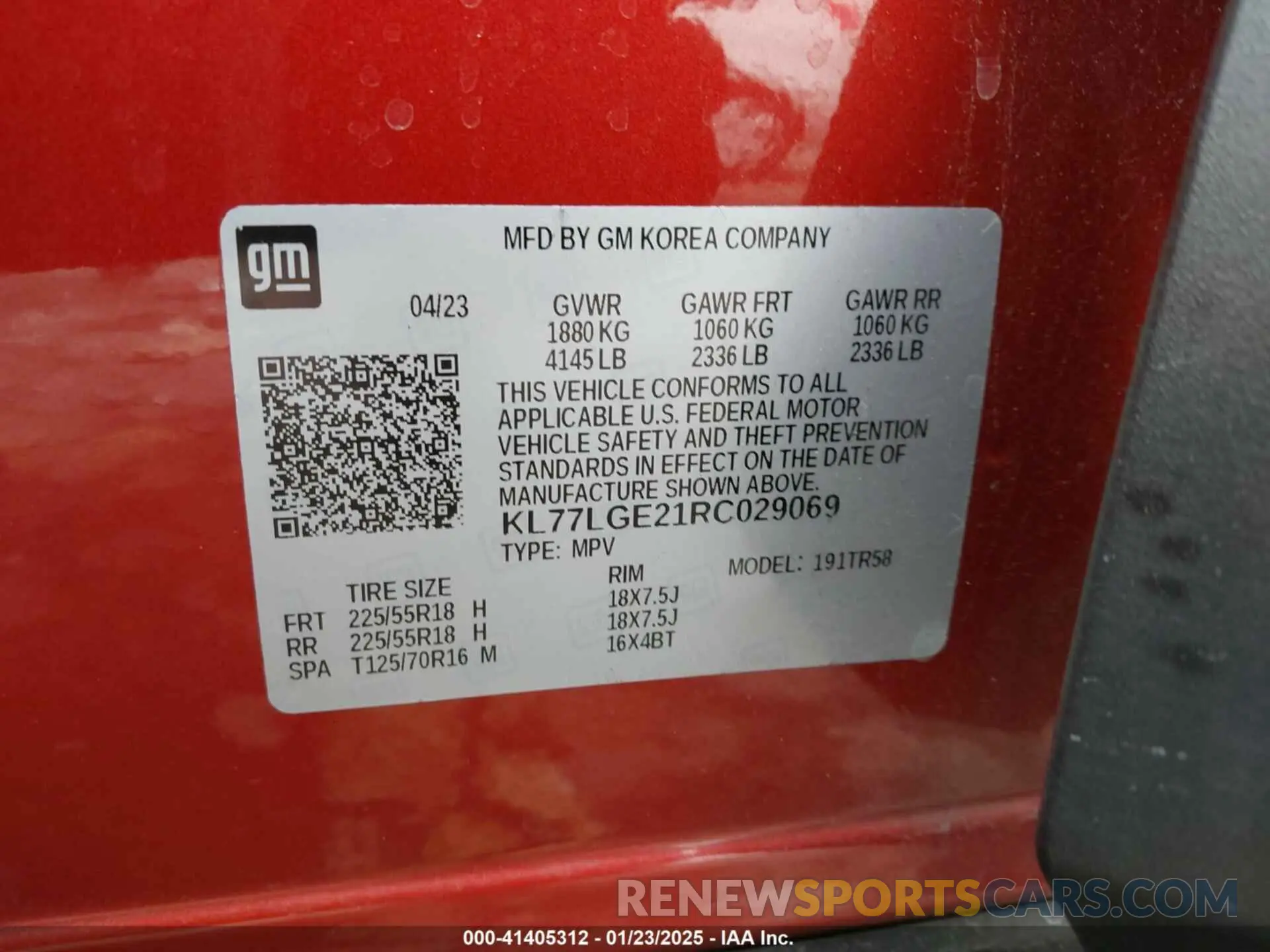 9 Photograph of a damaged car KL77LGE21RC029069 CHEVROLET TRAX 2024