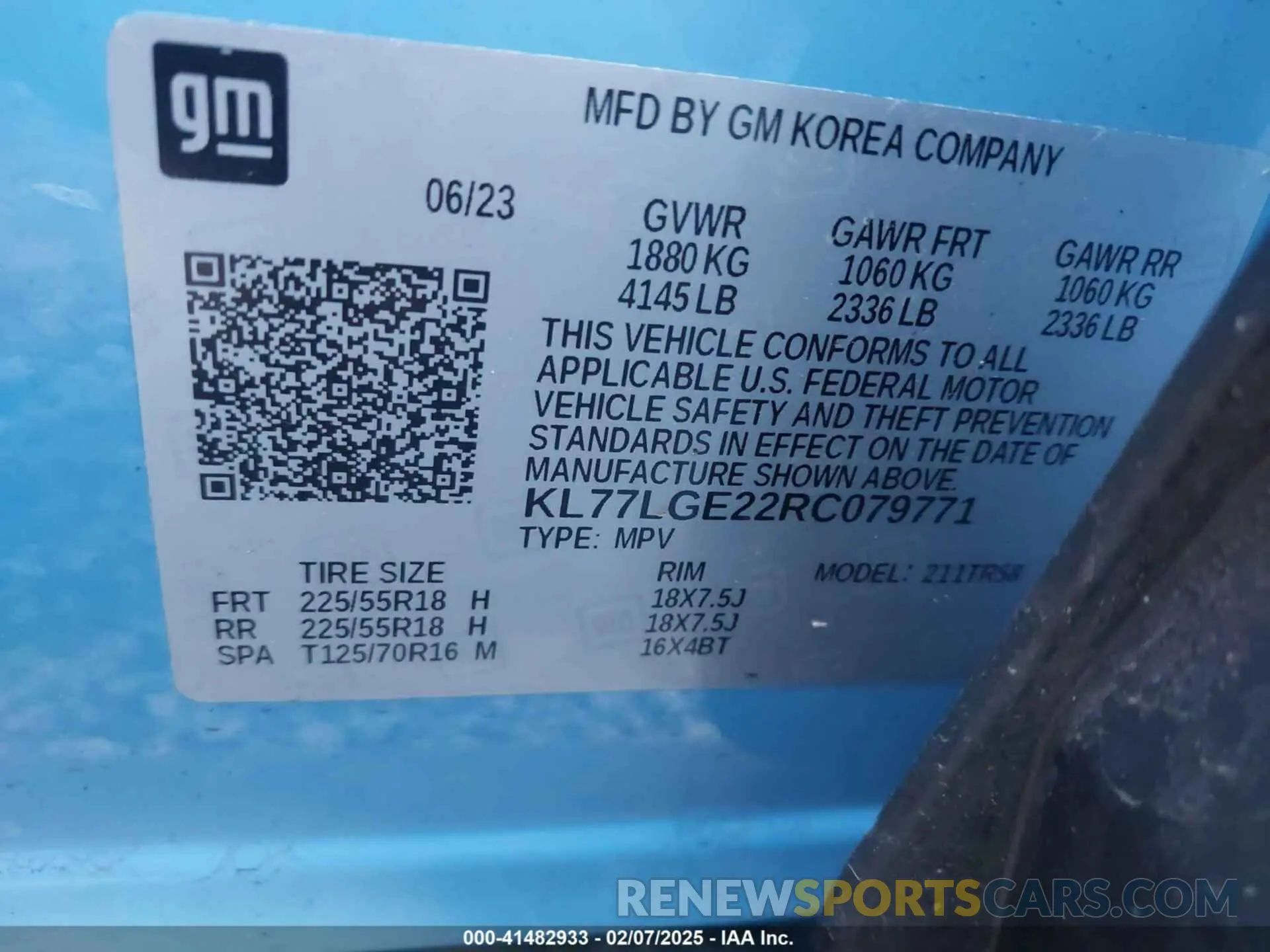 9 Photograph of a damaged car KL77LGE22RC079771 CHEVROLET TRAX 2024