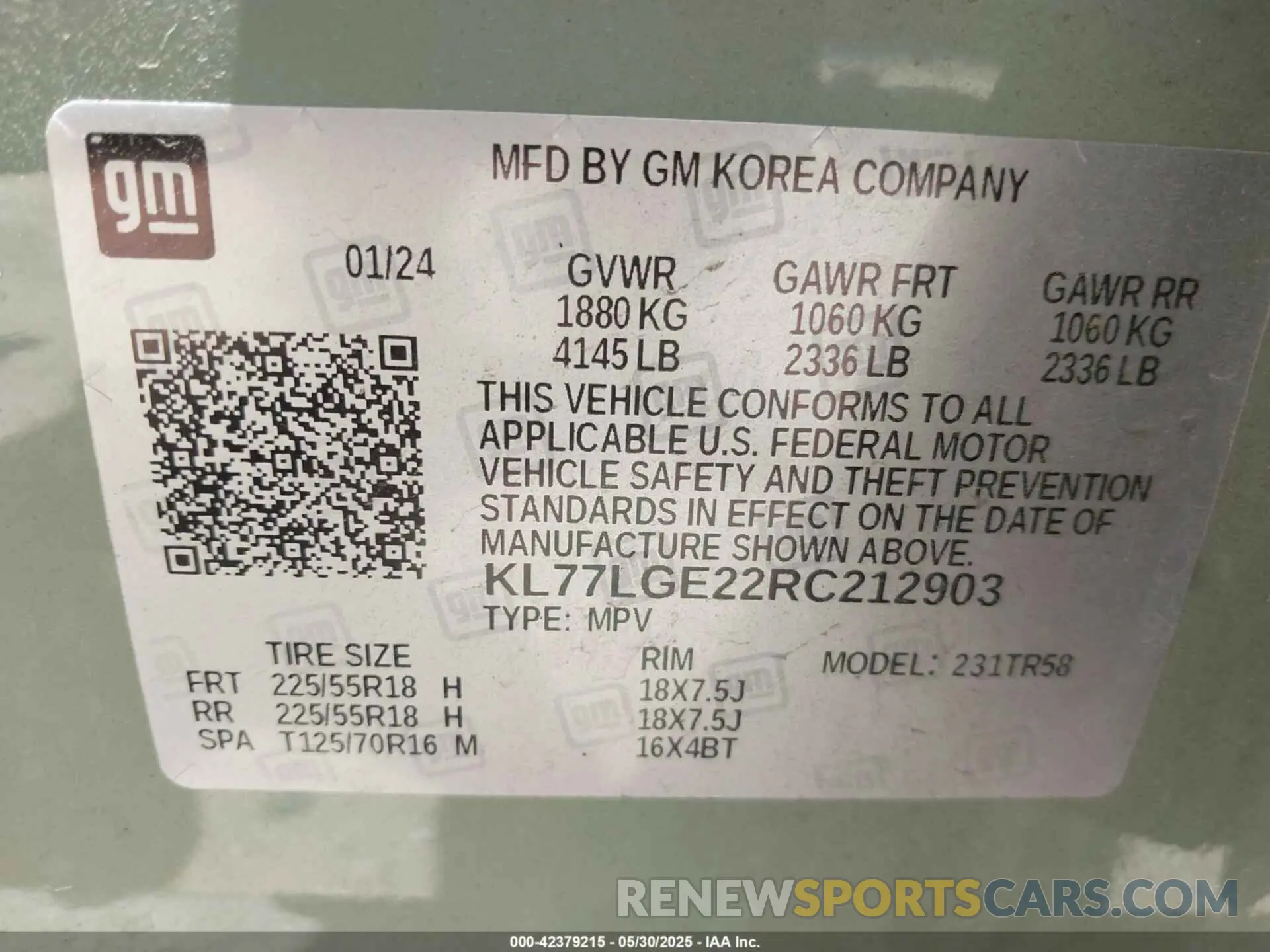 9 Photograph of a damaged car KL77LGE22RC212903 CHEVROLET TRAX 2024