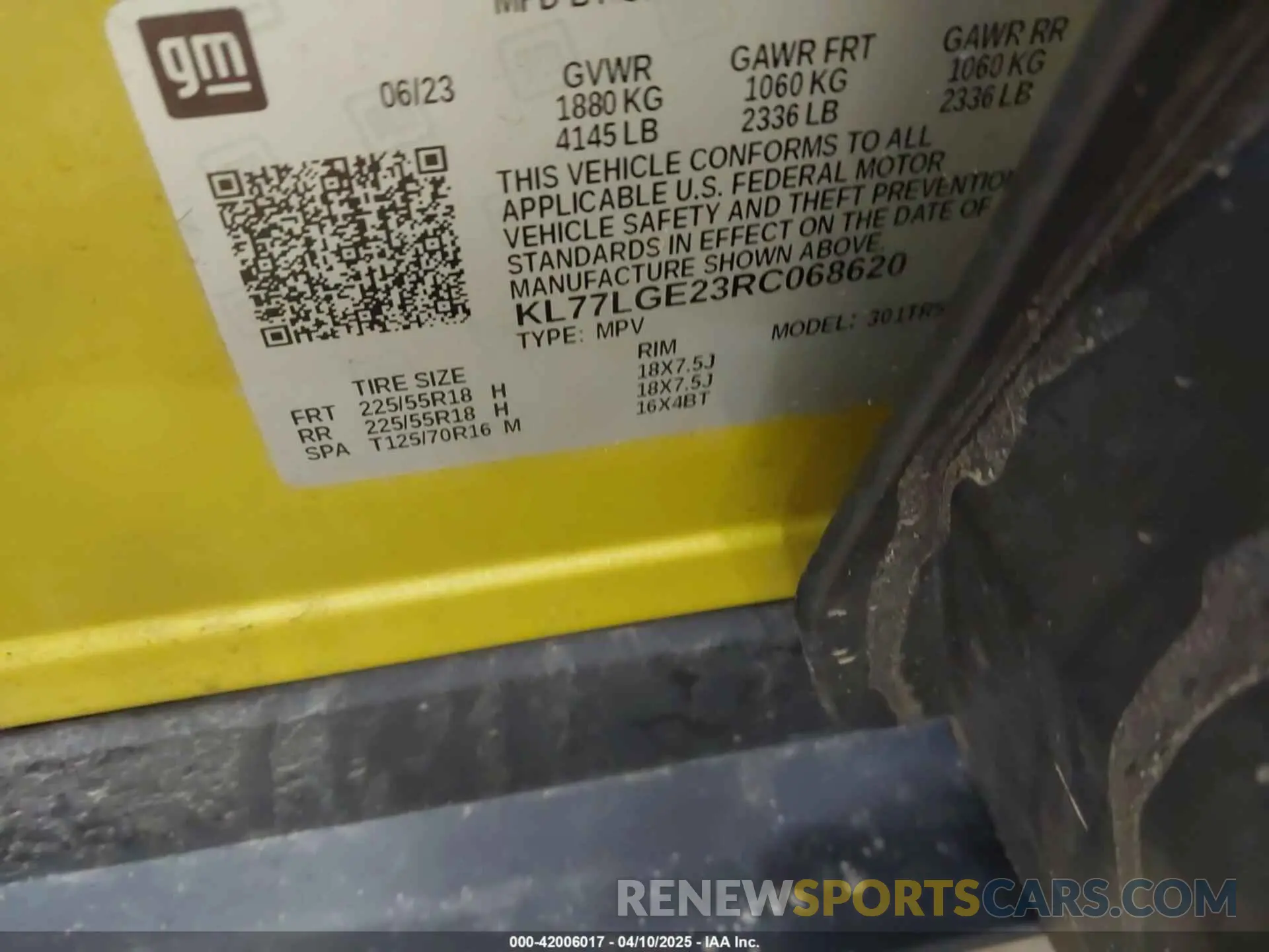 9 Photograph of a damaged car KL77LGE23RC068620 CHEVROLET TRAX 2024