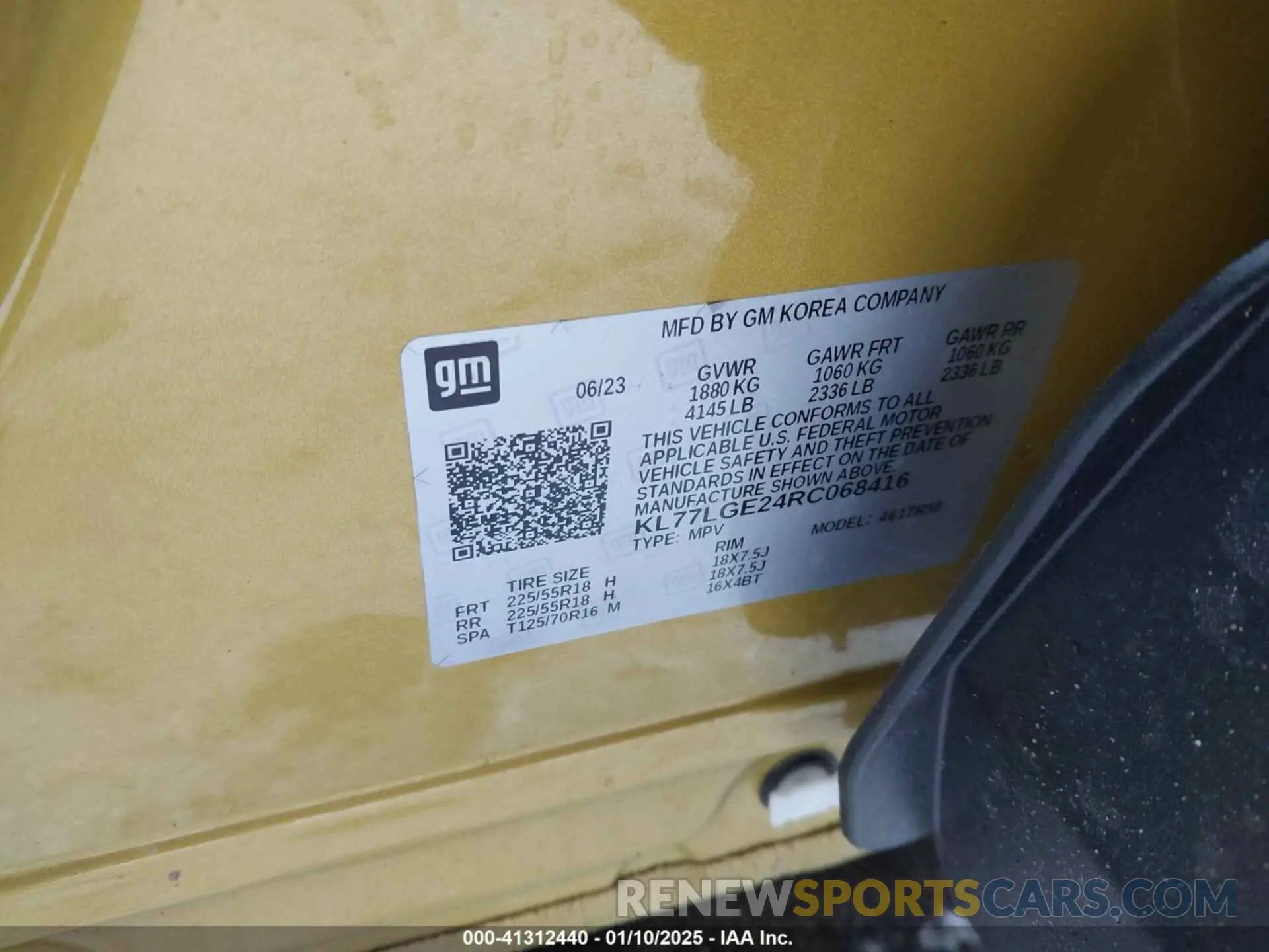 9 Photograph of a damaged car KL77LGE24RC068416 CHEVROLET TRAX 2024