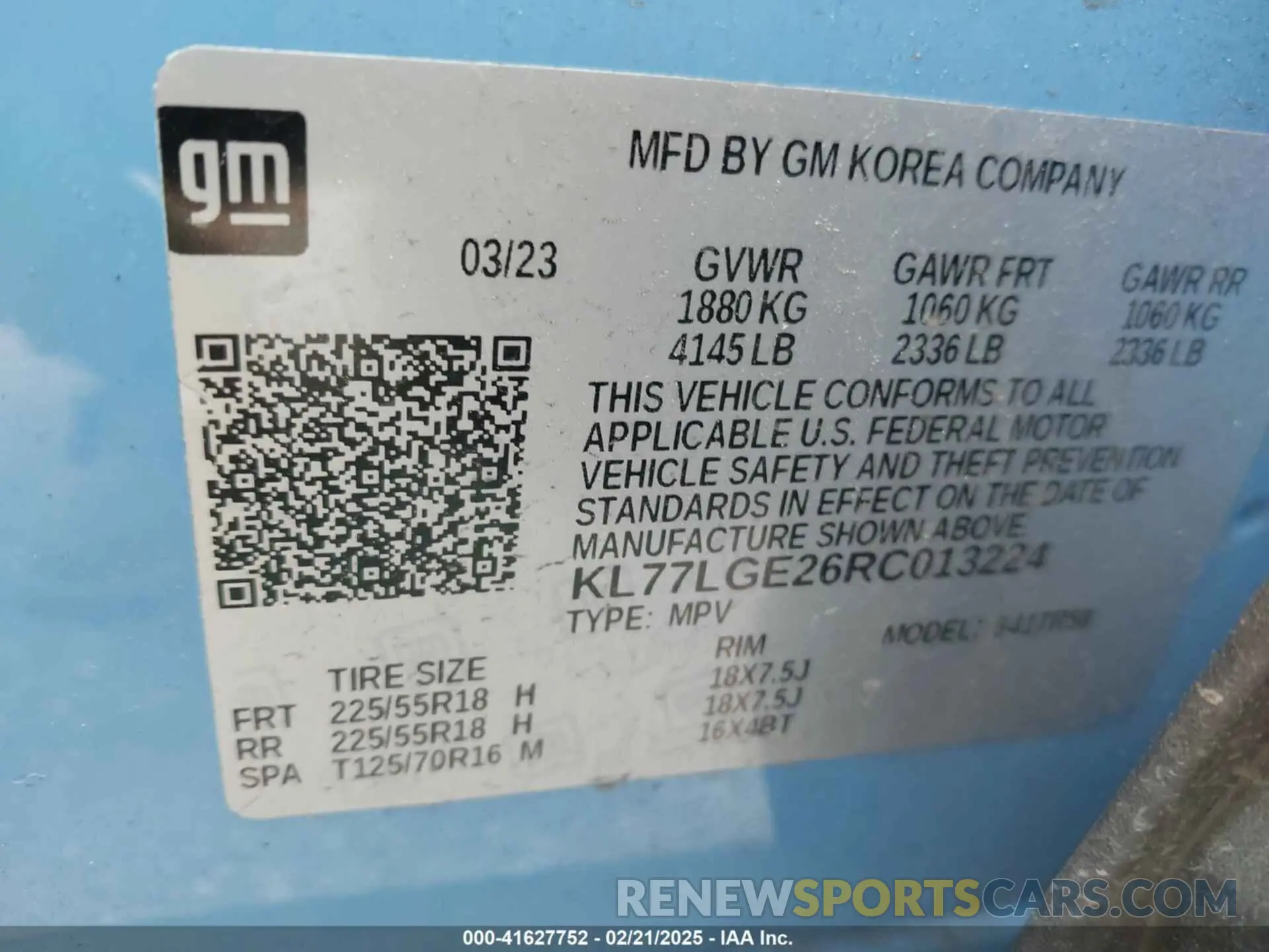 9 Photograph of a damaged car KL77LGE26RC013224 CHEVROLET TRAX 2024