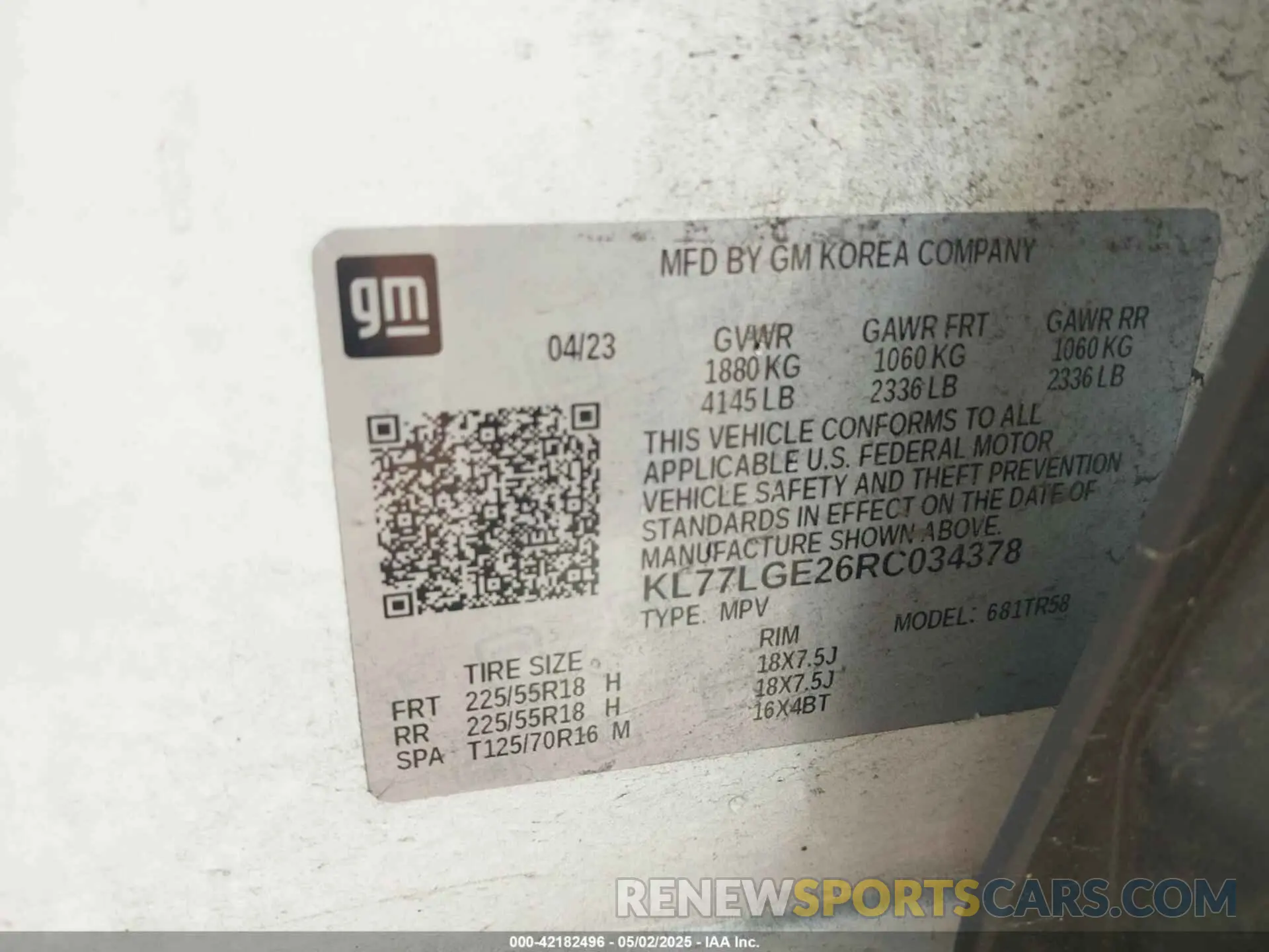 9 Photograph of a damaged car KL77LGE26RC034378 CHEVROLET TRAX 2024
