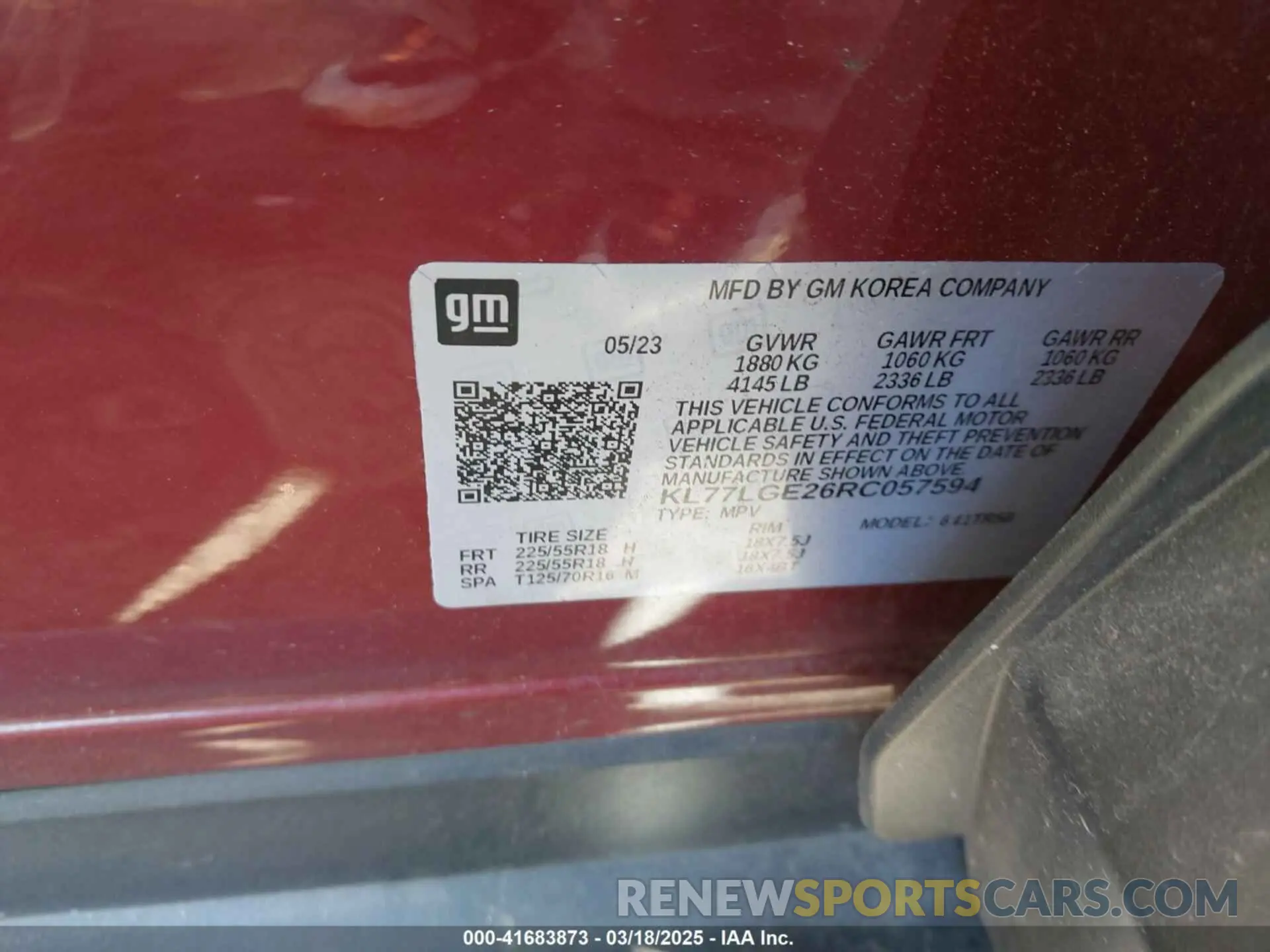 9 Photograph of a damaged car KL77LGE26RC057594 CHEVROLET TRAX 2024