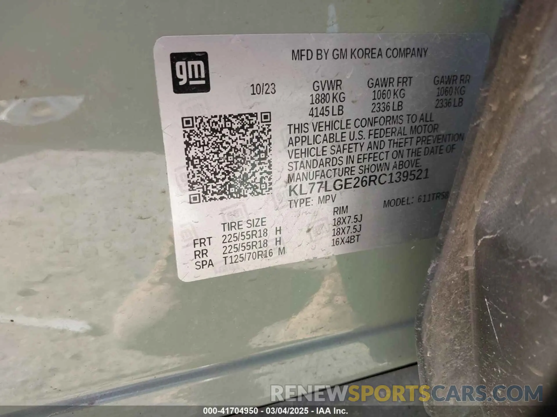 9 Photograph of a damaged car KL77LGE26RC139521 CHEVROLET TRAX 2024