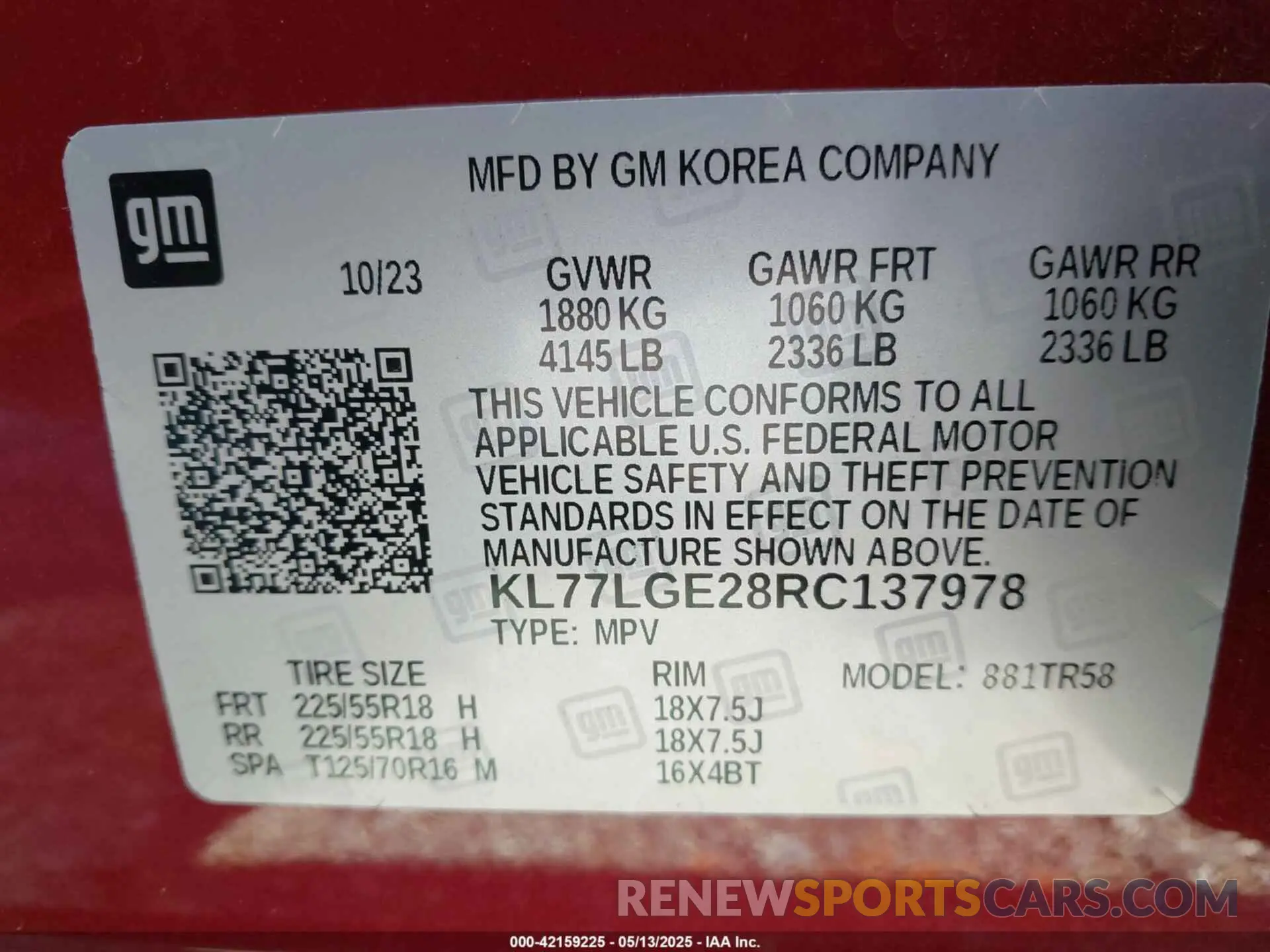 9 Photograph of a damaged car KL77LGE28RC137978 CHEVROLET TRAX 2024