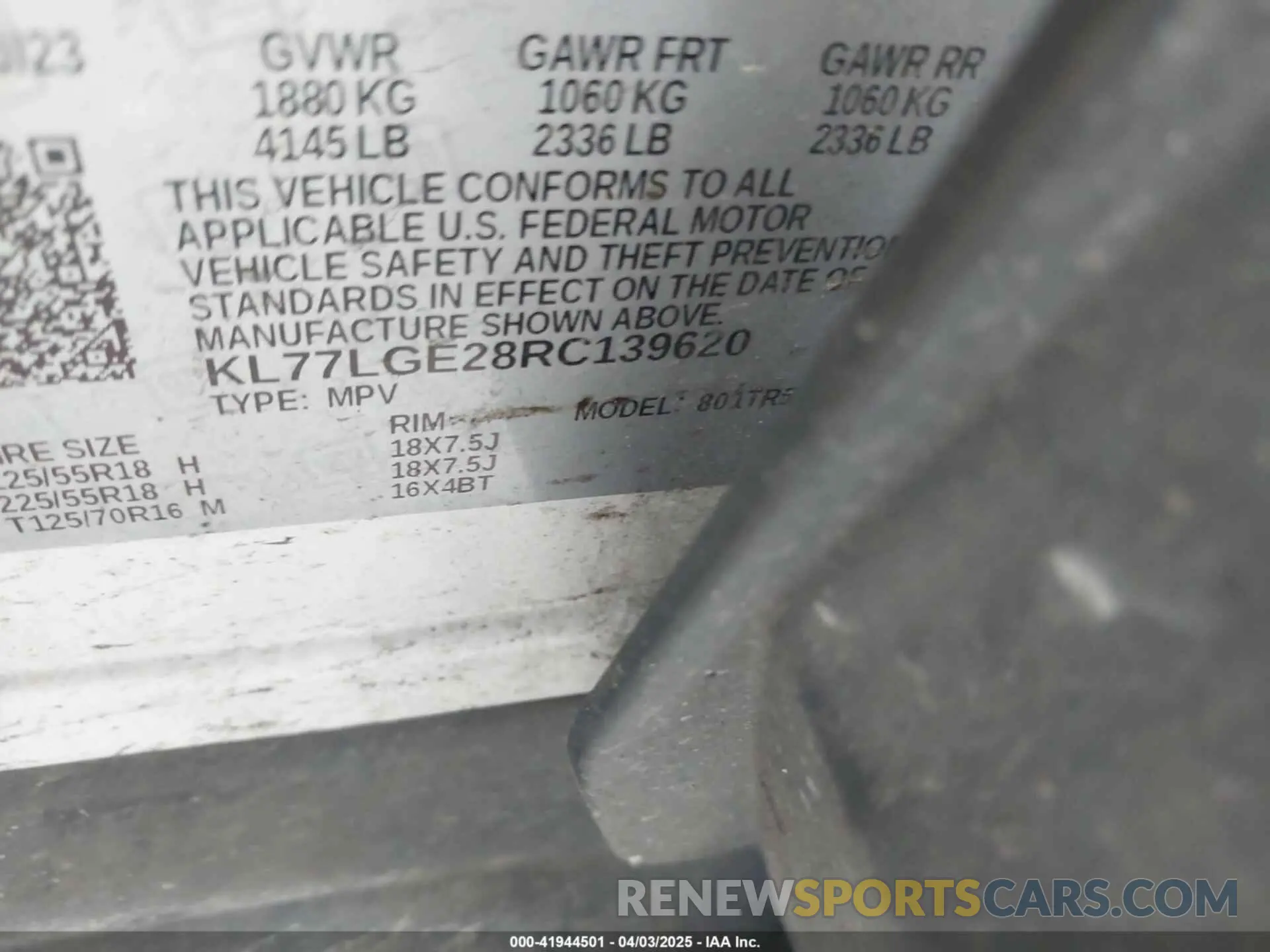 9 Photograph of a damaged car KL77LGE28RC139620 CHEVROLET TRAX 2024
