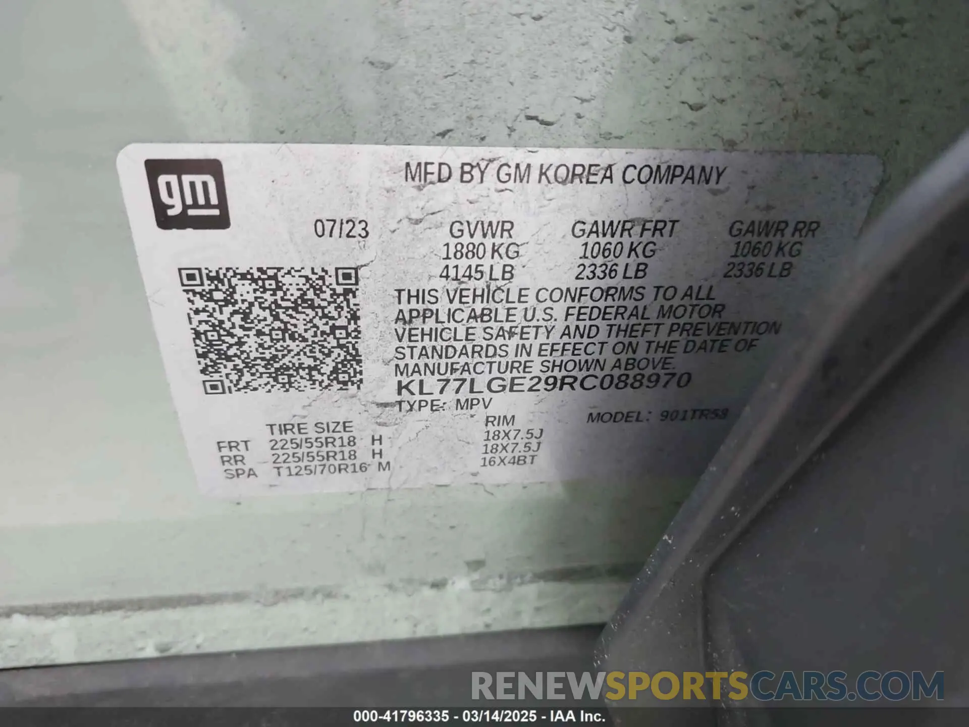 9 Photograph of a damaged car KL77LGE29RC088970 CHEVROLET TRAX 2024