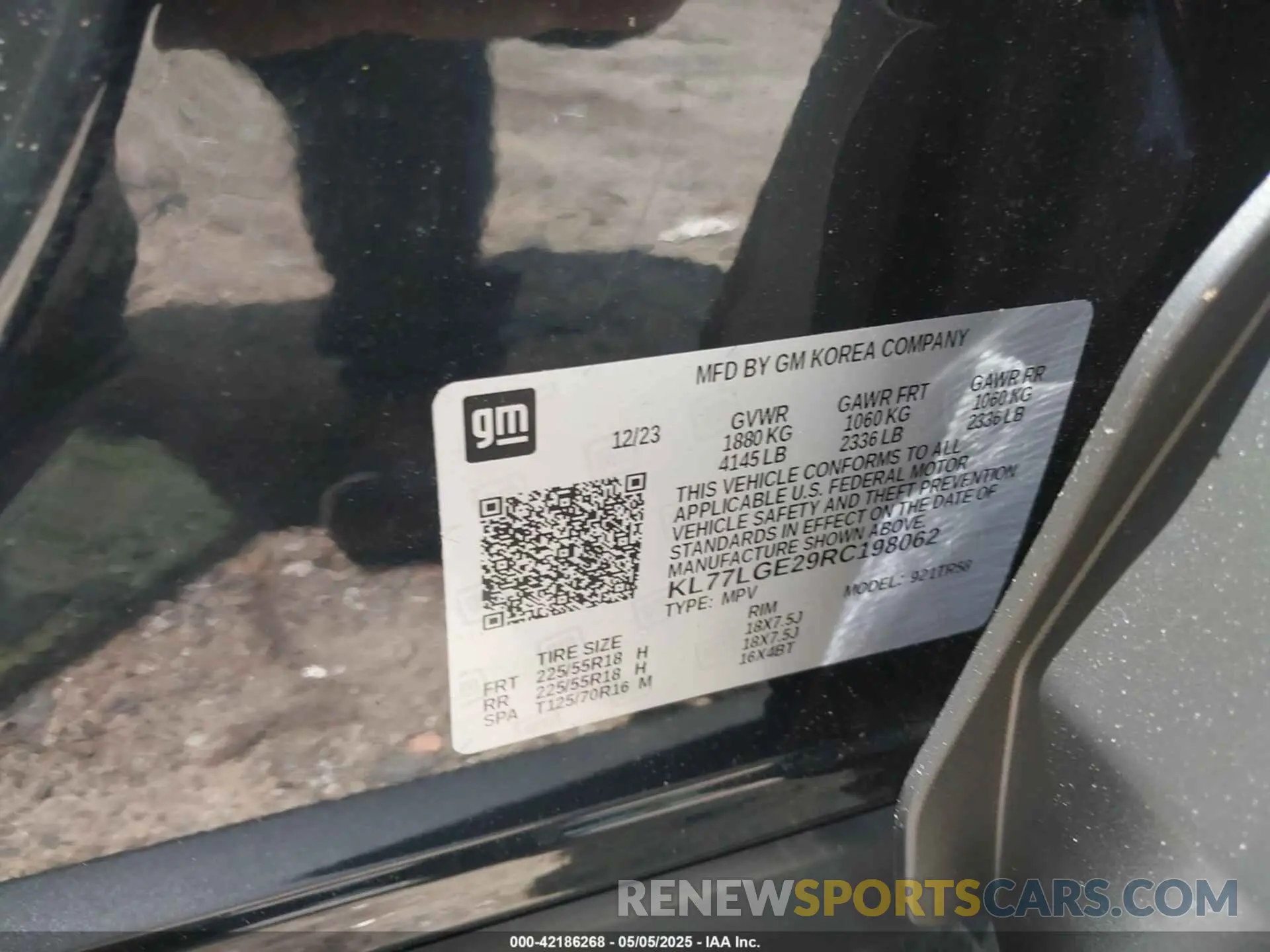 9 Photograph of a damaged car KL77LGE29RC198062 CHEVROLET TRAX 2024