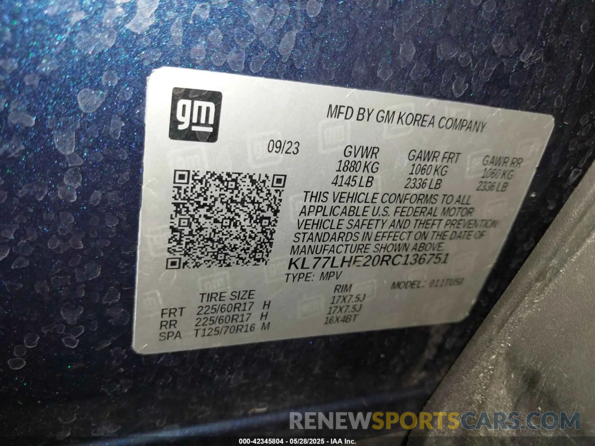 9 Photograph of a damaged car KL77LHE20RC136751 CHEVROLET TRAX 2024