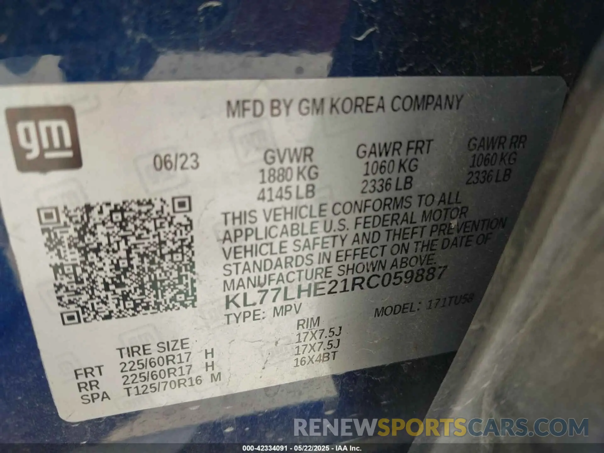 9 Photograph of a damaged car KL77LHE21RC059887 CHEVROLET TRAX 2024
