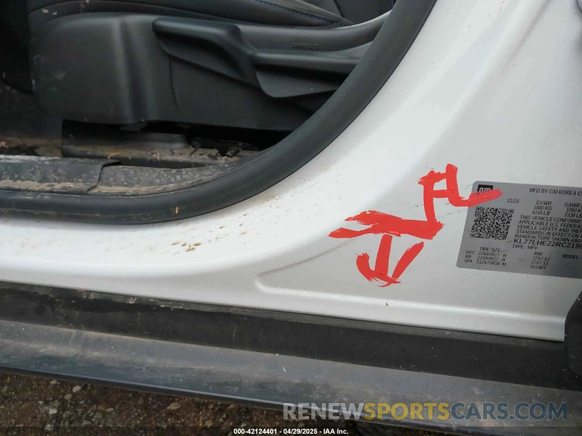 6 Photograph of a damaged car KL77LHE22RC219808 CHEVROLET TRAX 2024