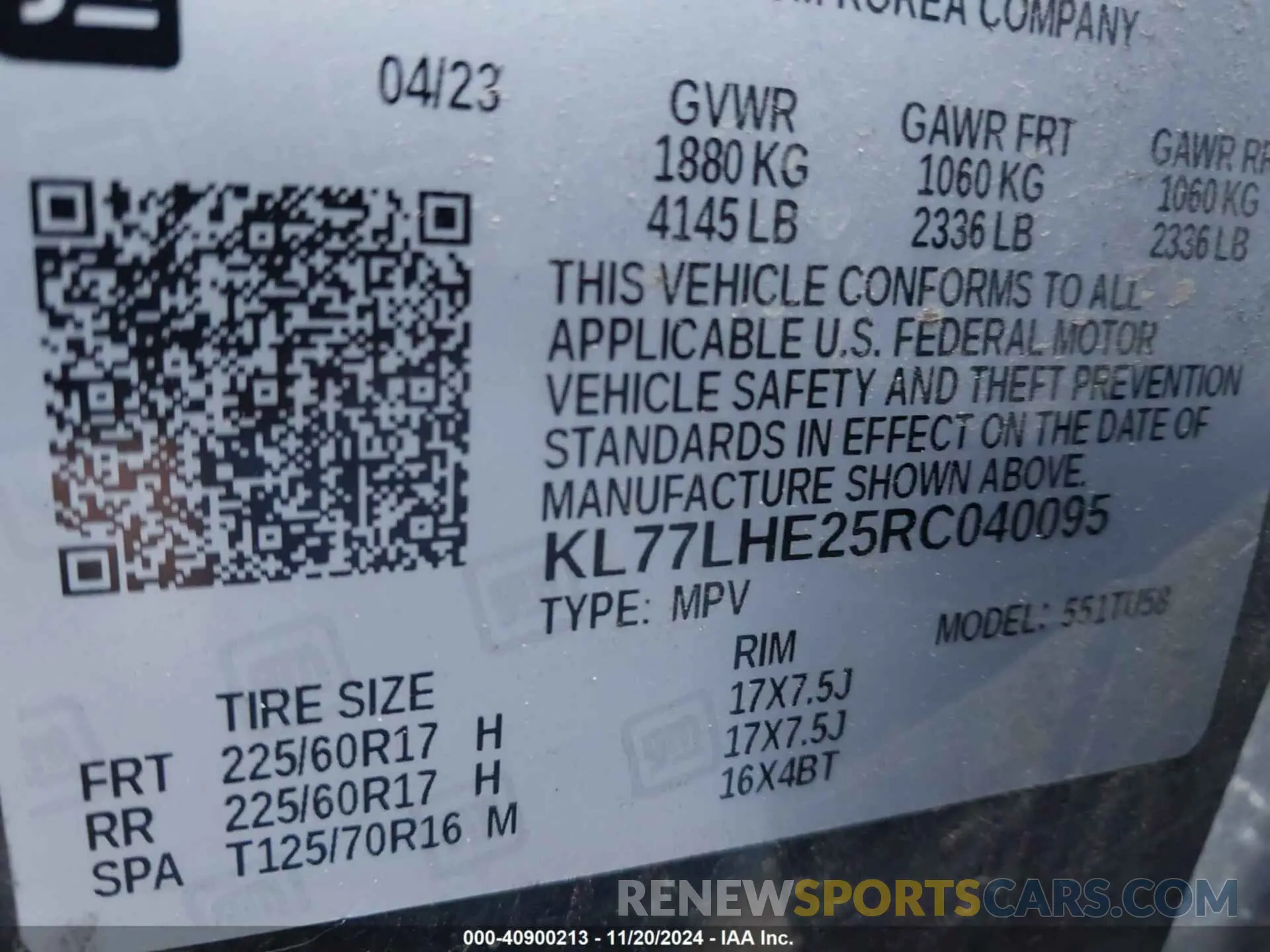 9 Photograph of a damaged car KL77LHE25RC040095 CHEVROLET TRAX 2024