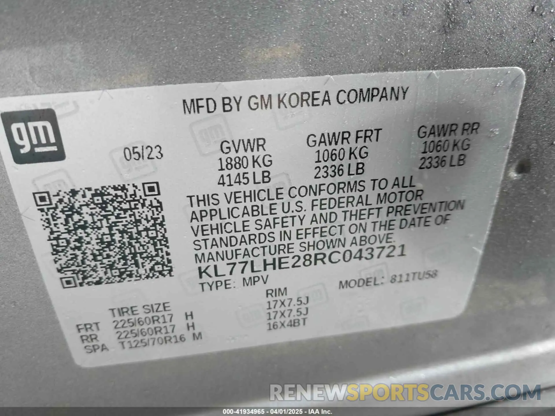 9 Photograph of a damaged car KL77LHE28RC043721 CHEVROLET TRAX 2024