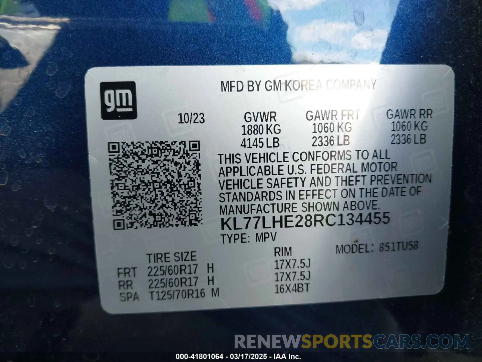 9 Photograph of a damaged car KL77LHE28RC134455 CHEVROLET TRAX 2024