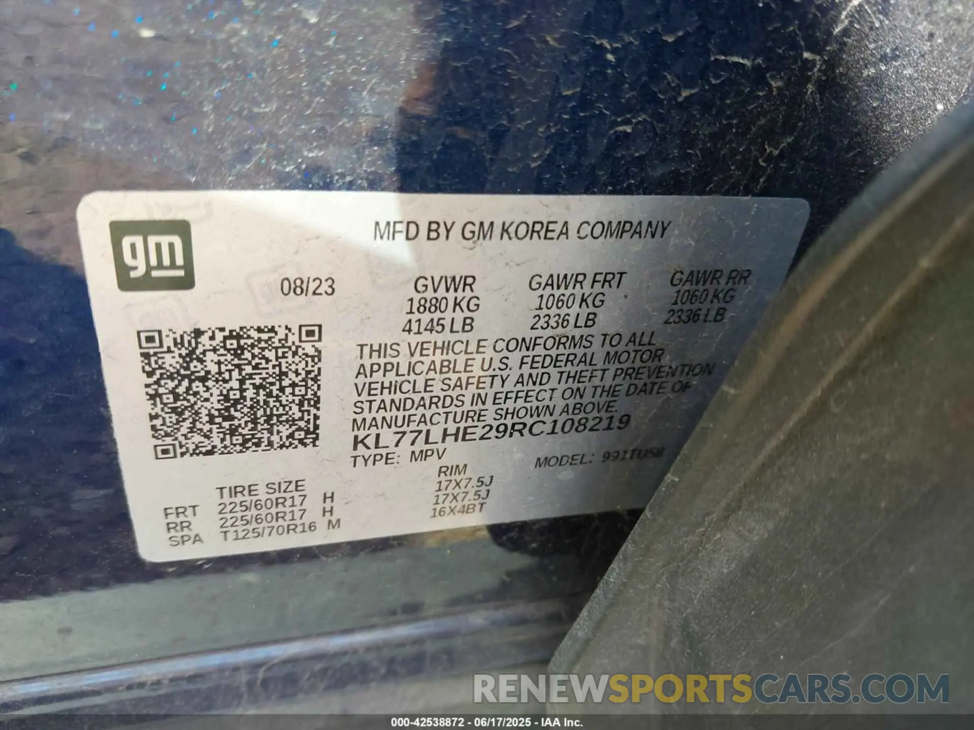 9 Photograph of a damaged car KL77LHE29RC108219 CHEVROLET TRAX 2024