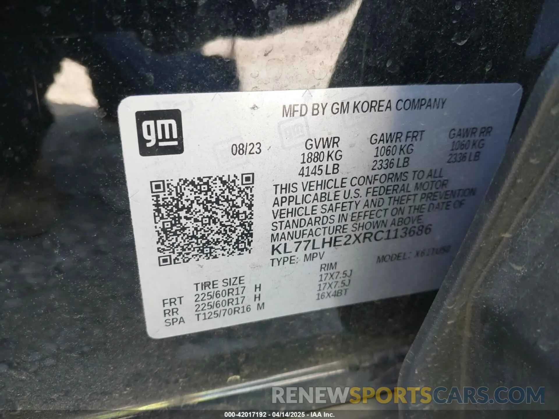 9 Photograph of a damaged car KL77LHE2XRC113686 CHEVROLET TRAX 2024