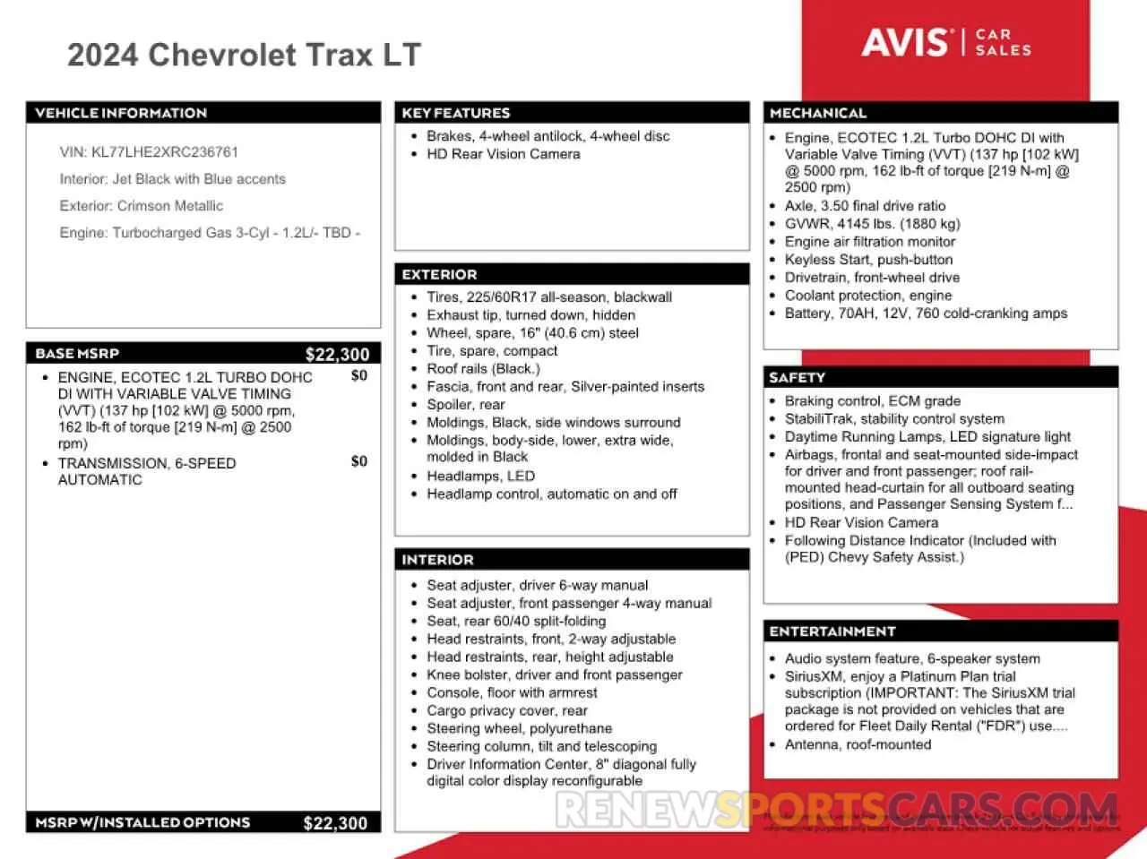 13 Photograph of a damaged car KL77LHE2XRC236761 CHEVROLET TRAX 2024