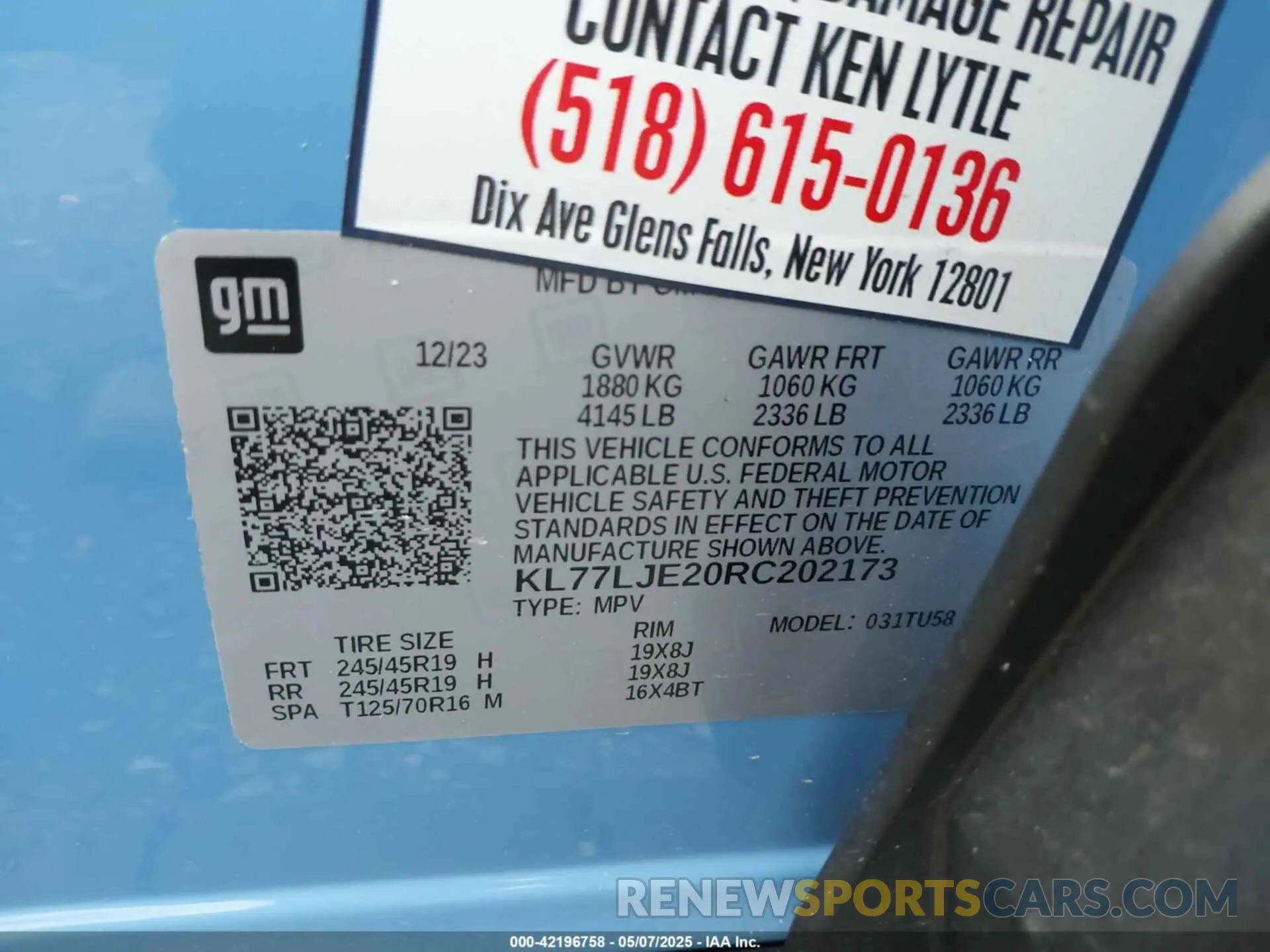 9 Photograph of a damaged car KL77LJE20RC202173 CHEVROLET TRAX 2024